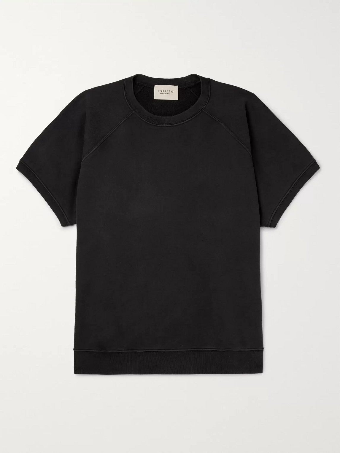 Fear Of God Oversized Loopback Cotton-jersey Sweatshirt In Black