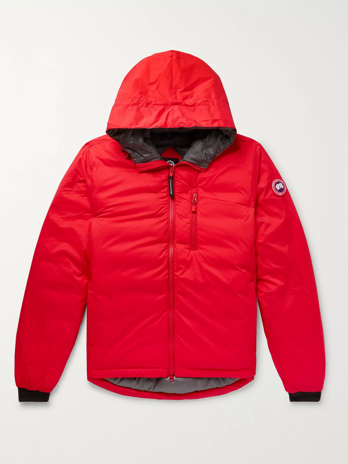 Canada Goose Lodge Slim-fit Nylon-ripstop Hooded Down Jacket In Red