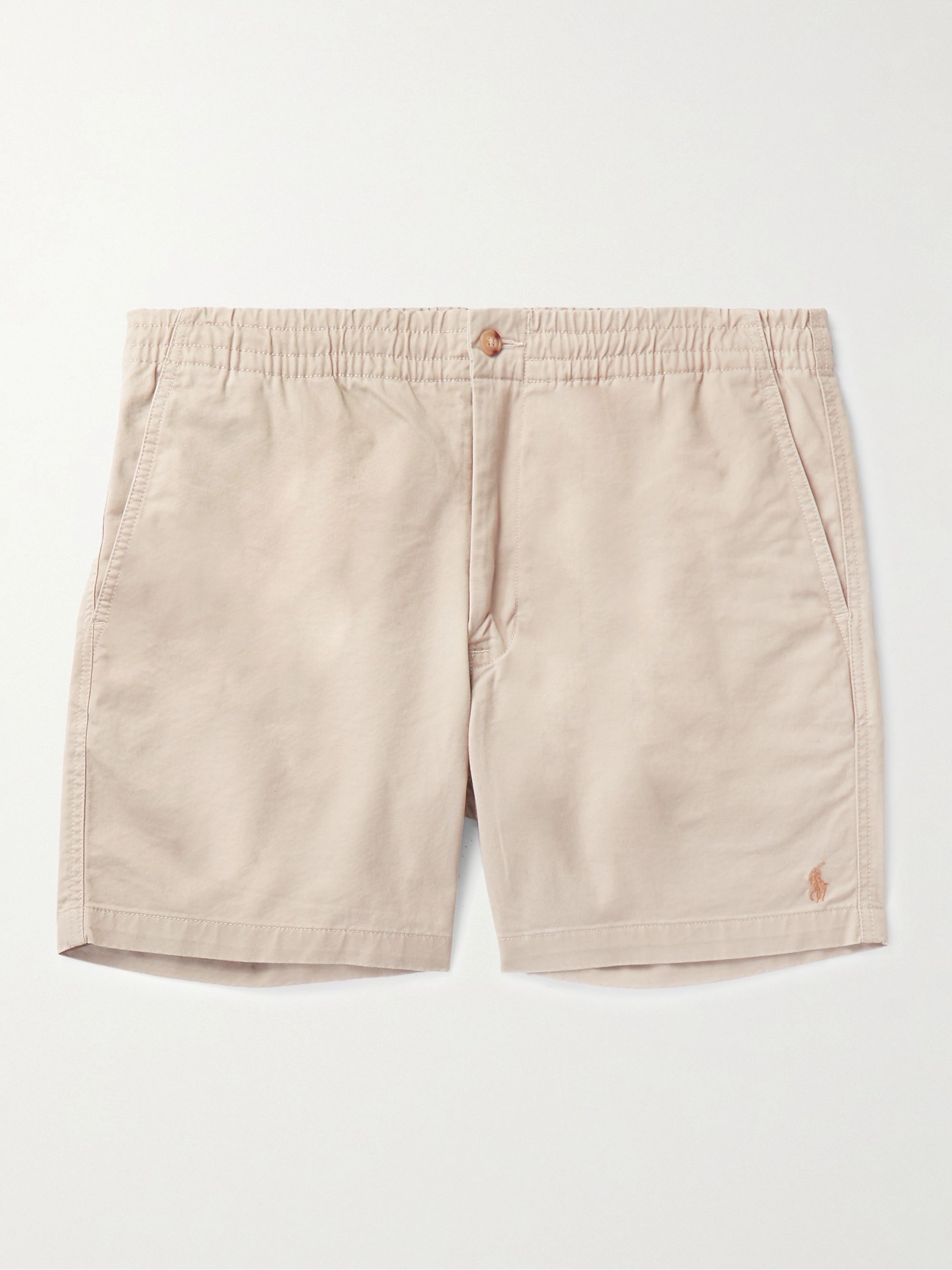 Neutral Stretch Cotton-Twill Shorts 