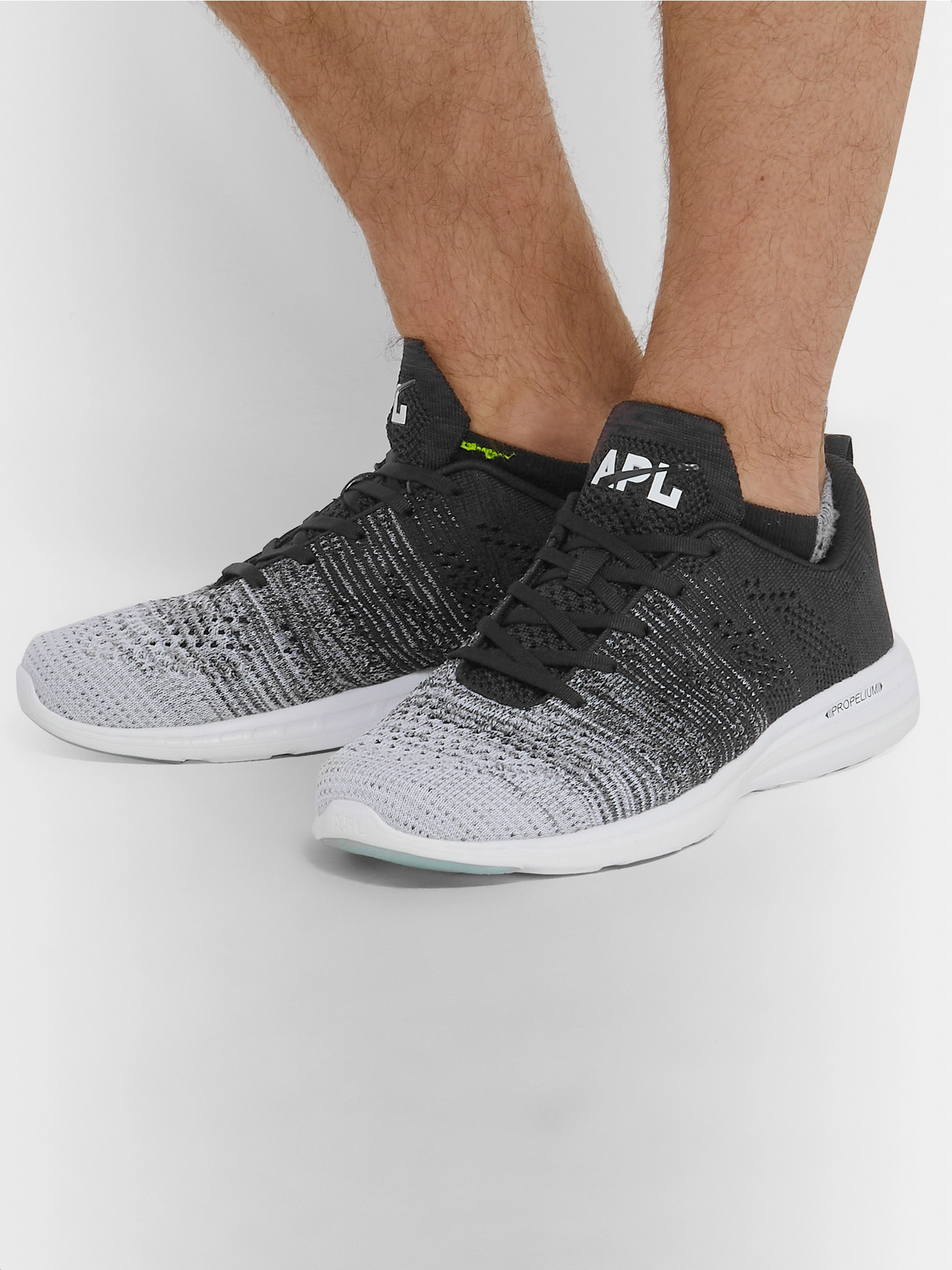 Shop Apl Athletic Propulsion Labs Pro Techloom Running Sneakers In Gray