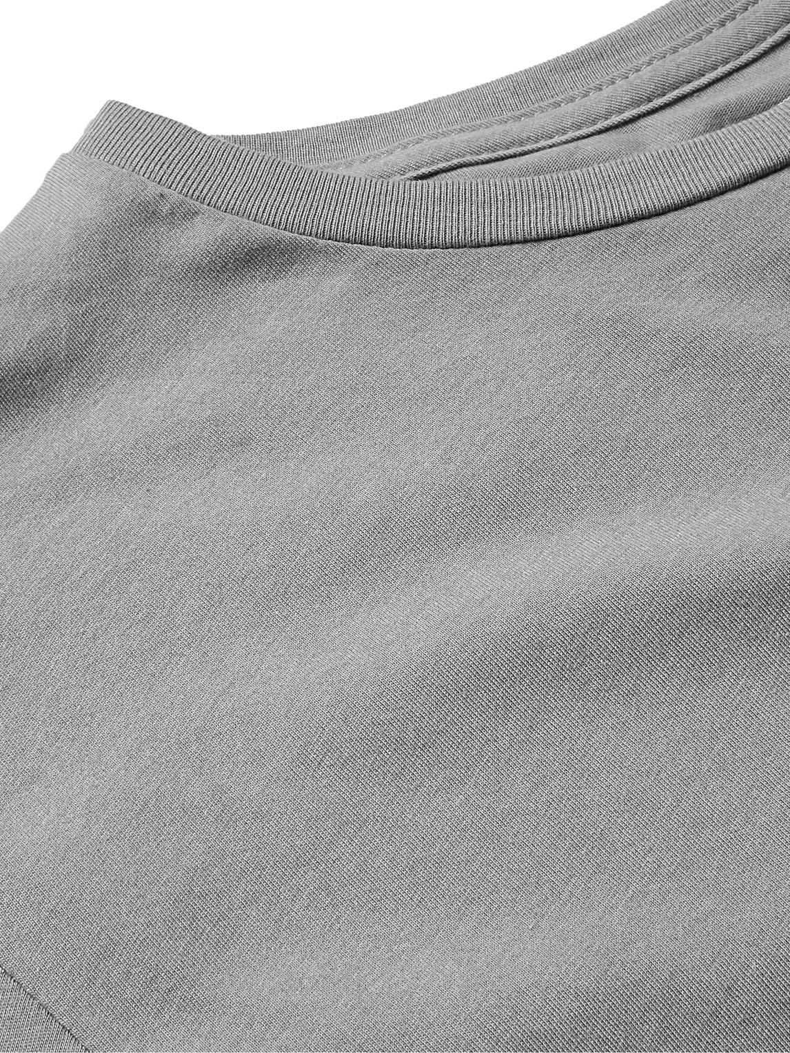 Shop Patagonia Fitz Roy Organic Cotton-jersey T-shirt In Gray