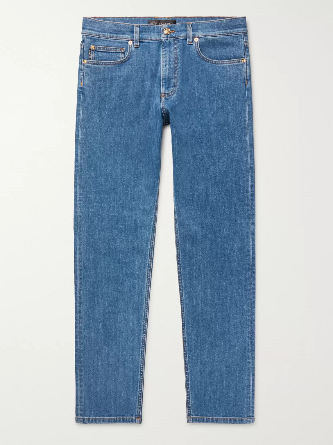 Versace Slim-fit Denim Jeans In Blue