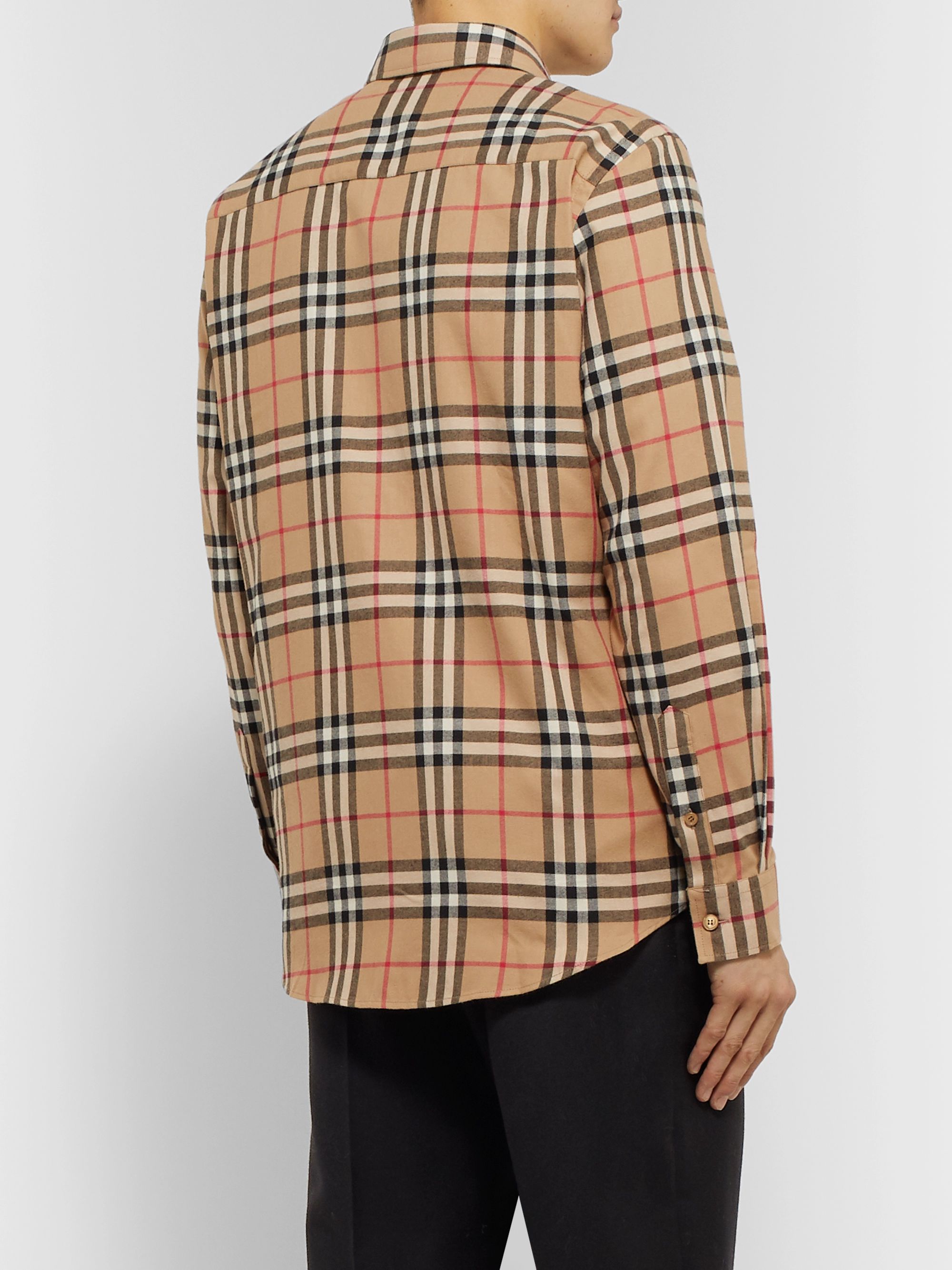 Burberry Check Cotton Flannel Shirt on Sale, 50% OFF 