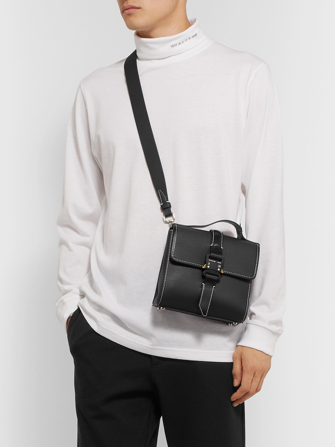 Alyx Anna Textured-leather Messenger Bag In Black | ModeSens