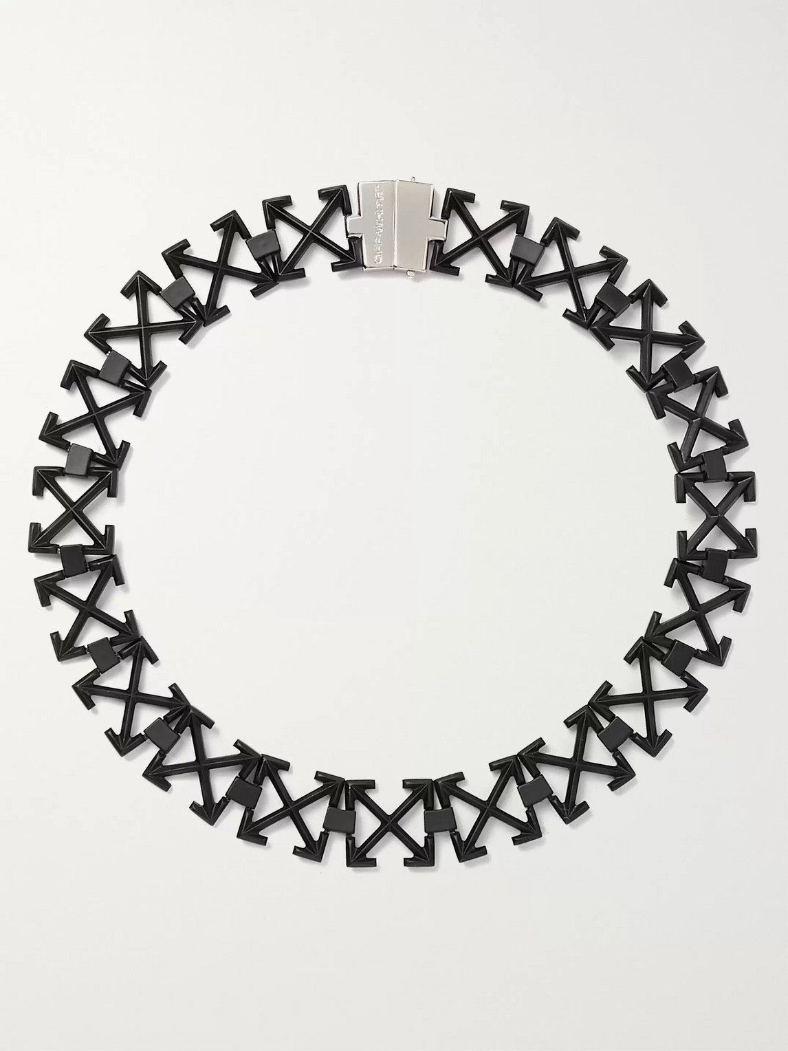 OFF-WHITE ARROWS BLACKENED NECKLACE