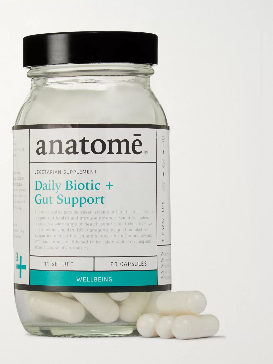 Anatome Daily Probiotic Gut Support Supplement, 60 Capsules In Colorless
