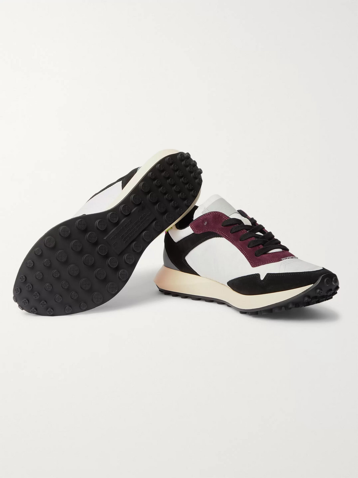 Shop Off-white Everyday Logo-print Suede And Shell Sneakers In Multi