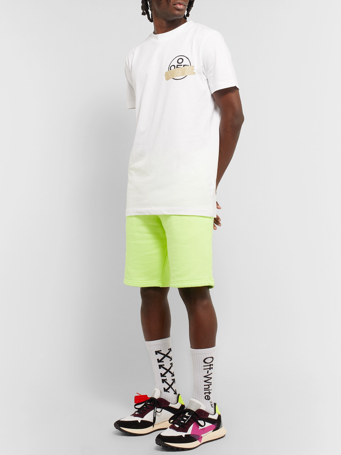 Shop Off-white Everyday Logo-print Suede And Shell Sneakers In Multi