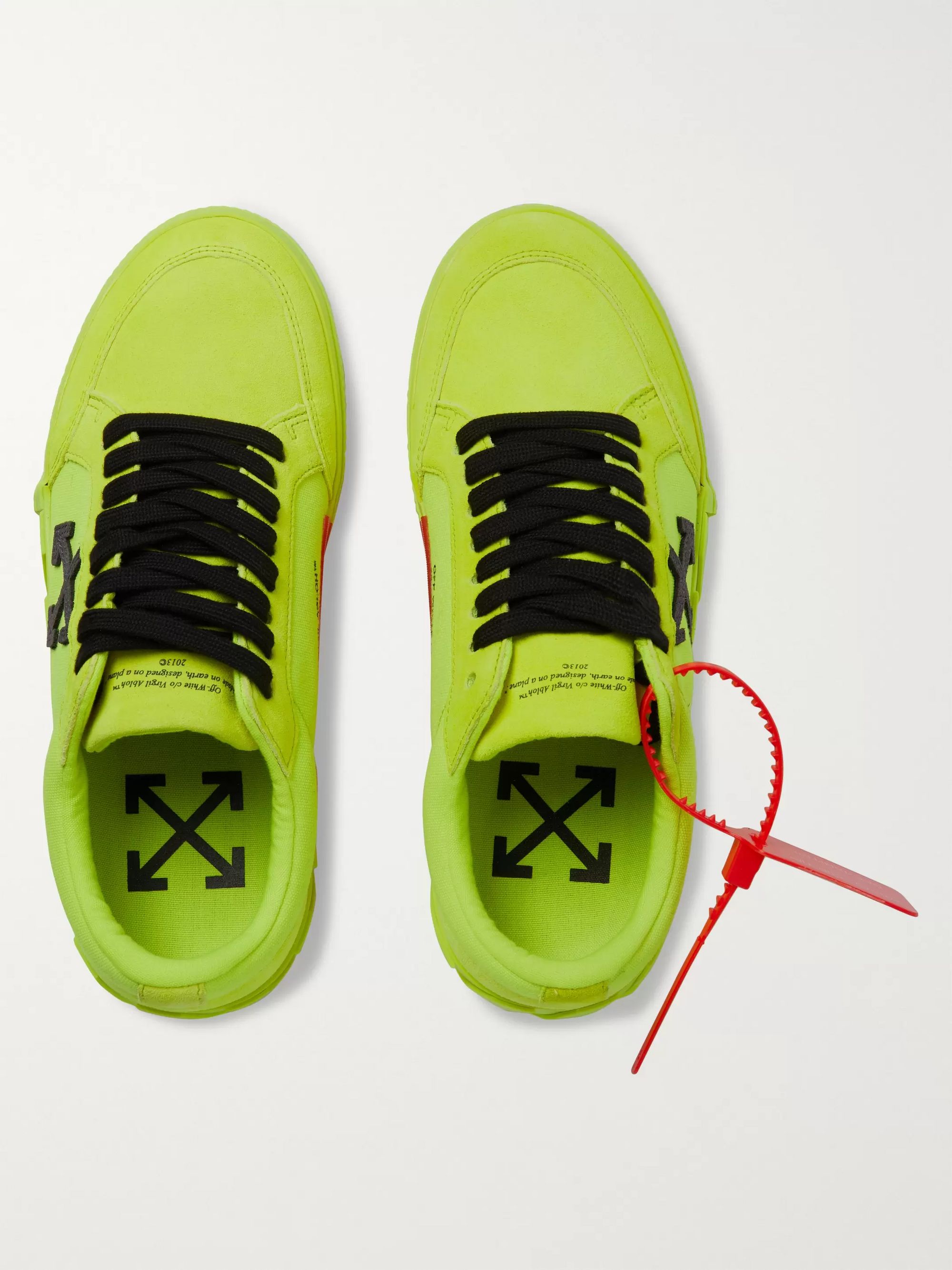 neon off white shoes