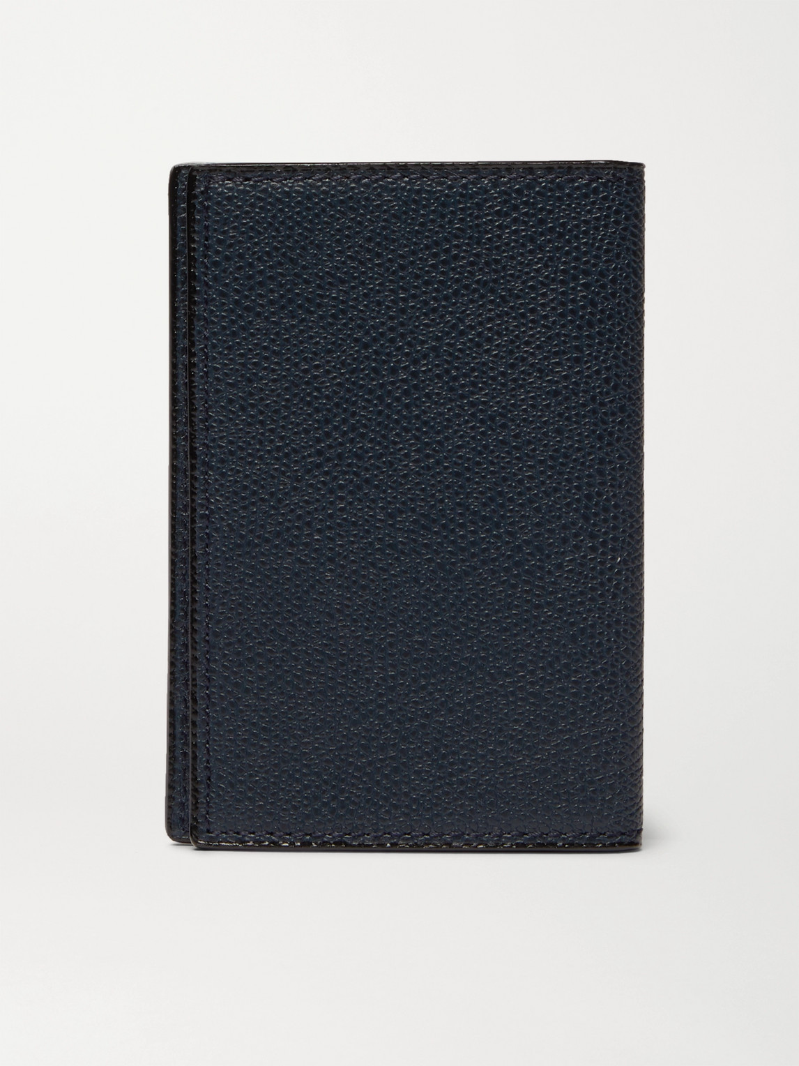 Valextra Pebble-grain Leather Cardholder In Blue