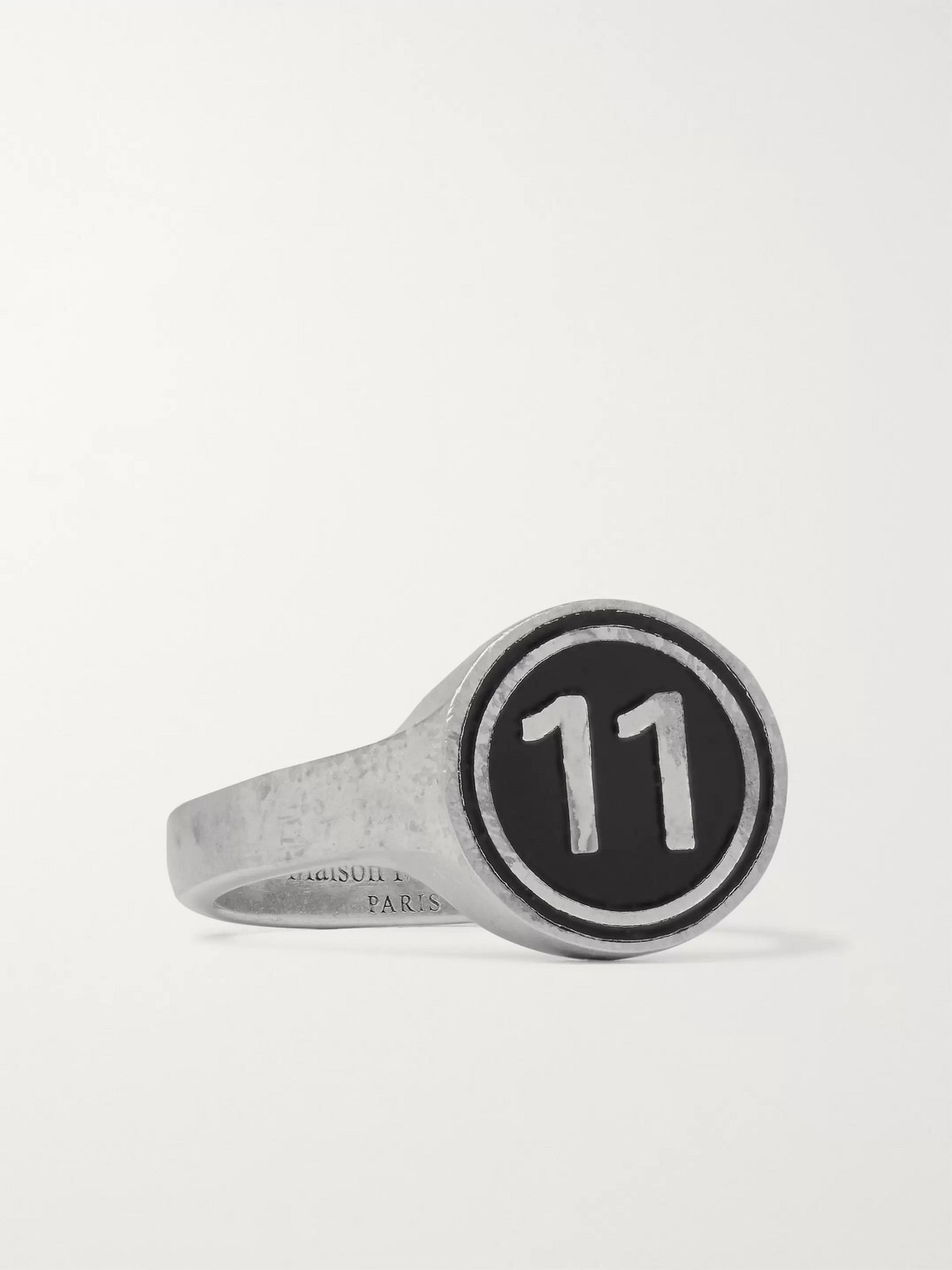 Maison Margiela Sterling Silver And Enamel Ring