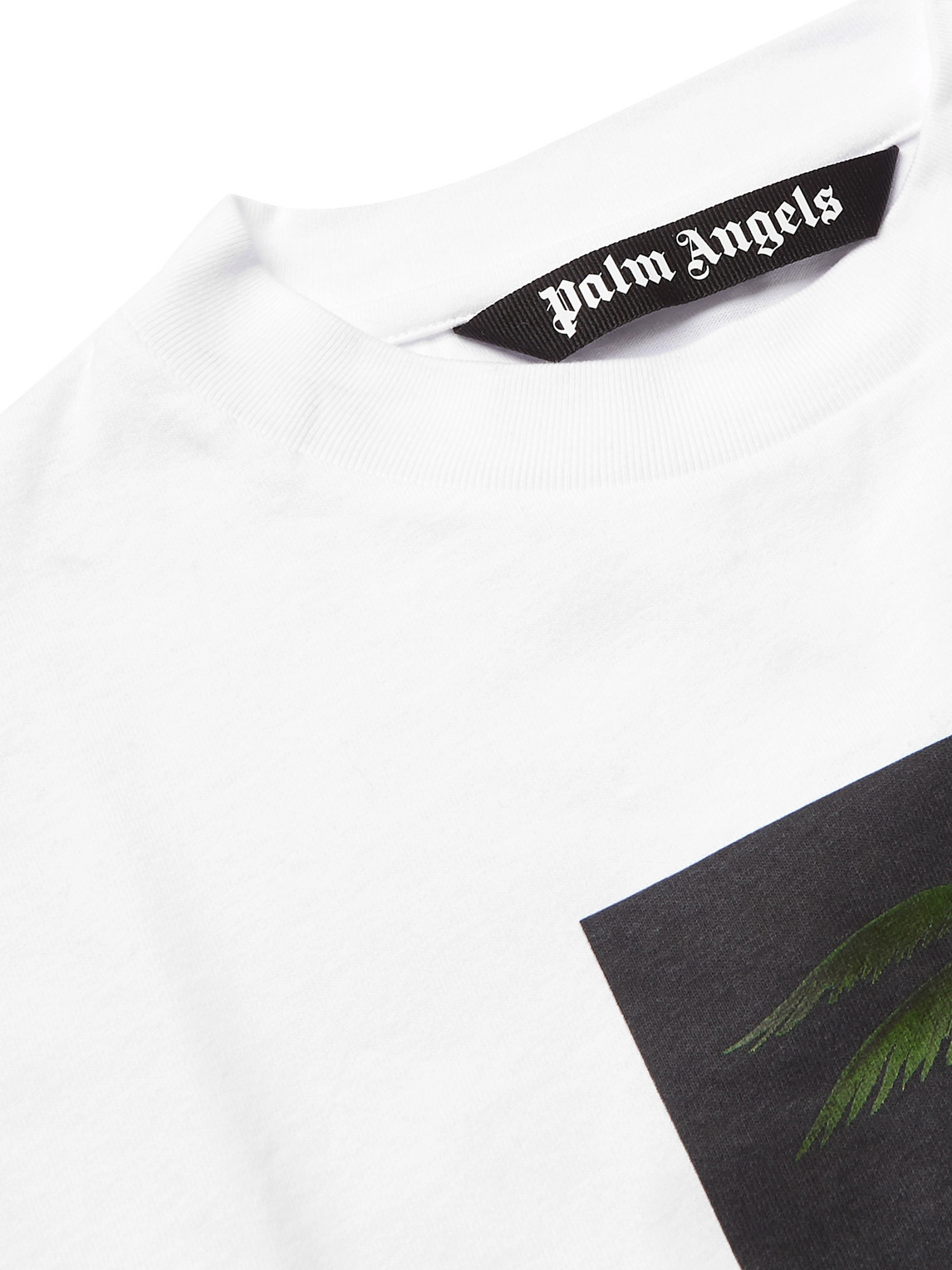 Shop Palm Angels Oversized Printed Cotton-jersey T-shirt In White