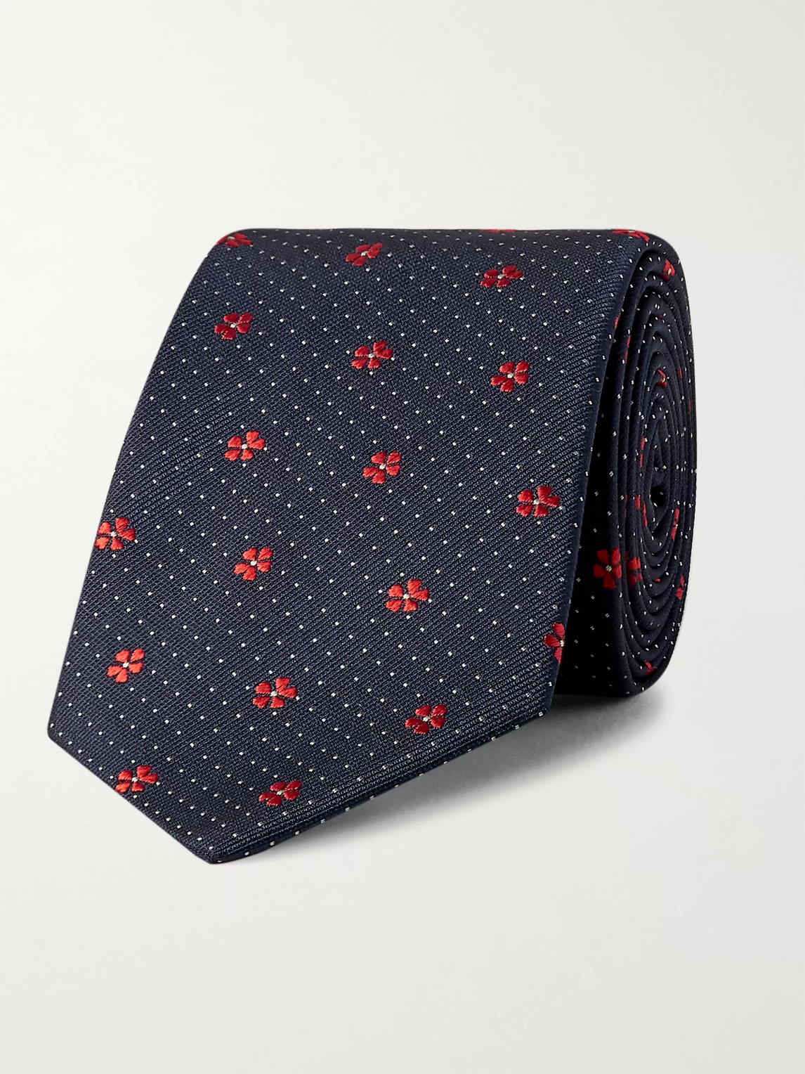 PAUL SMITH 6CM EMBROIDERED SILK TIE