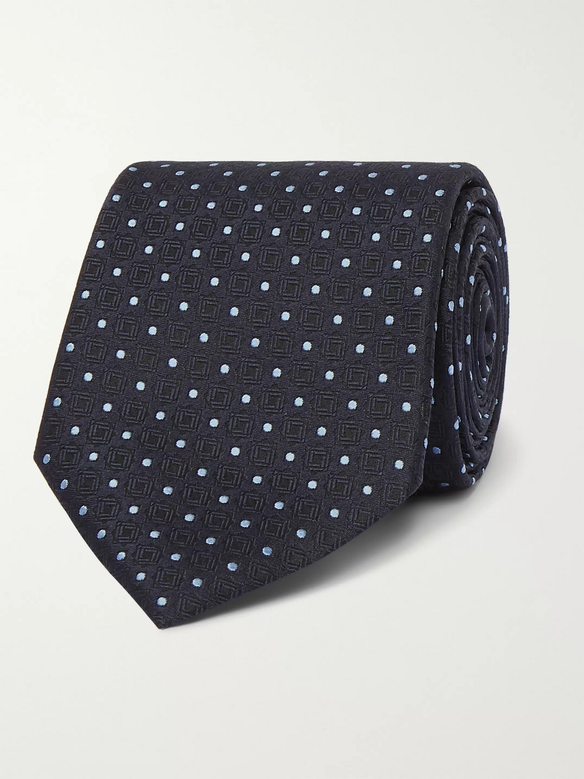 Ermenegildo Zegna 8cm Silk-jacquard Tie In Blue