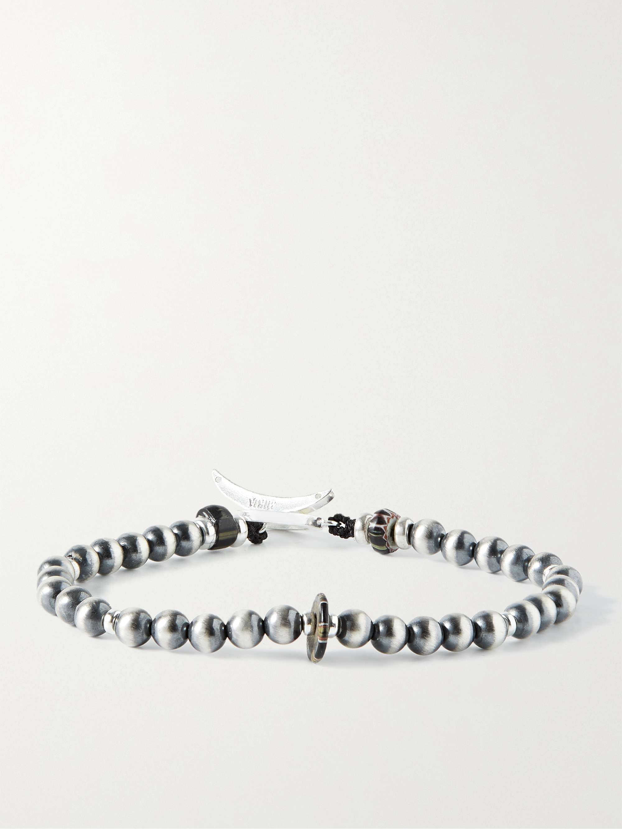 MIKIA Sterling Silver and Glass Beaded Bracelet