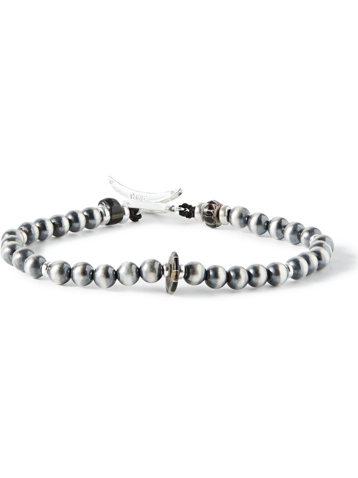 Mikia Sterling Silver And Glass Beaded Bracelet