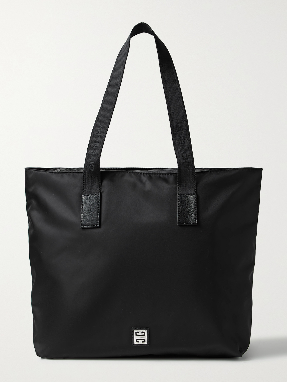 Givenchy Logo-appliquéd Leather-trimmed Nylon Tote Bag In Black