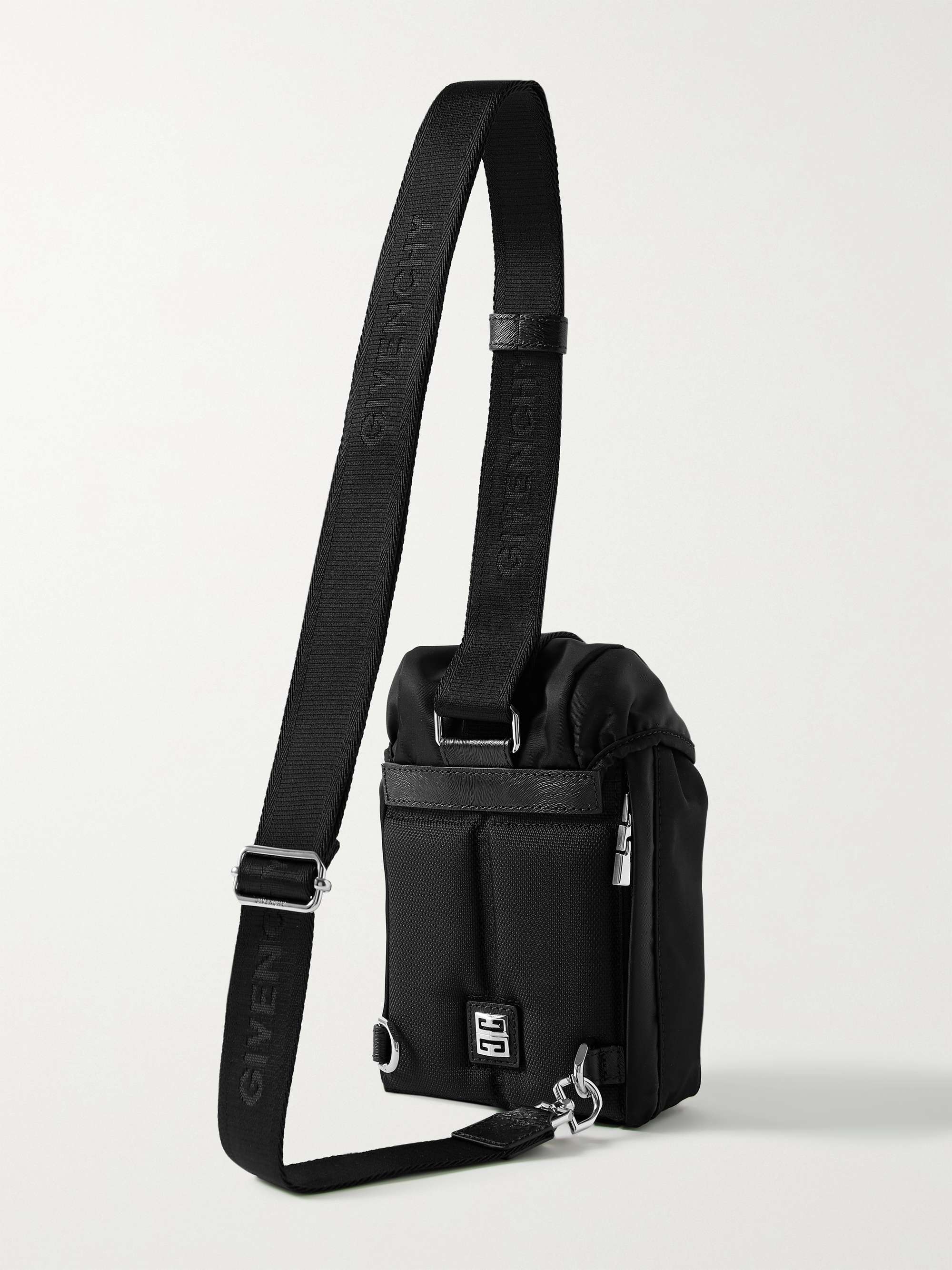 GIVENCHY Mini Leather-Trimmed Nylon Sling Backpack