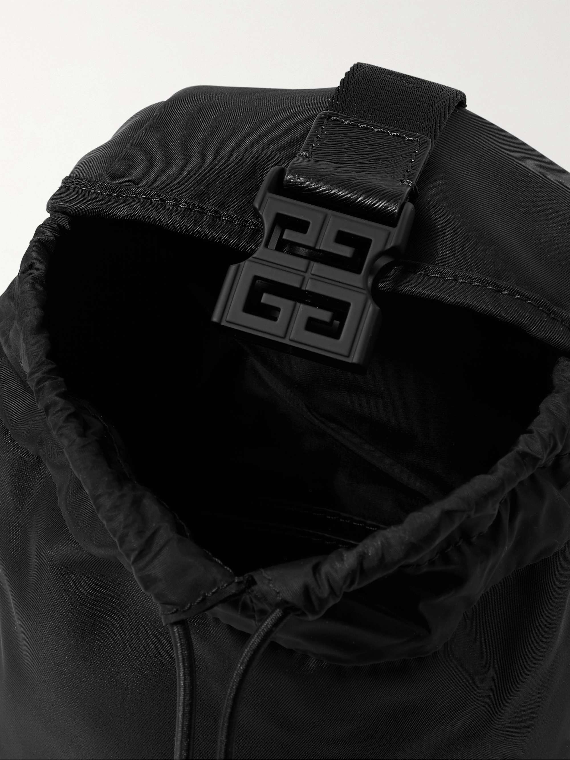 GIVENCHY Mini Leather-Trimmed Nylon Sling Backpack