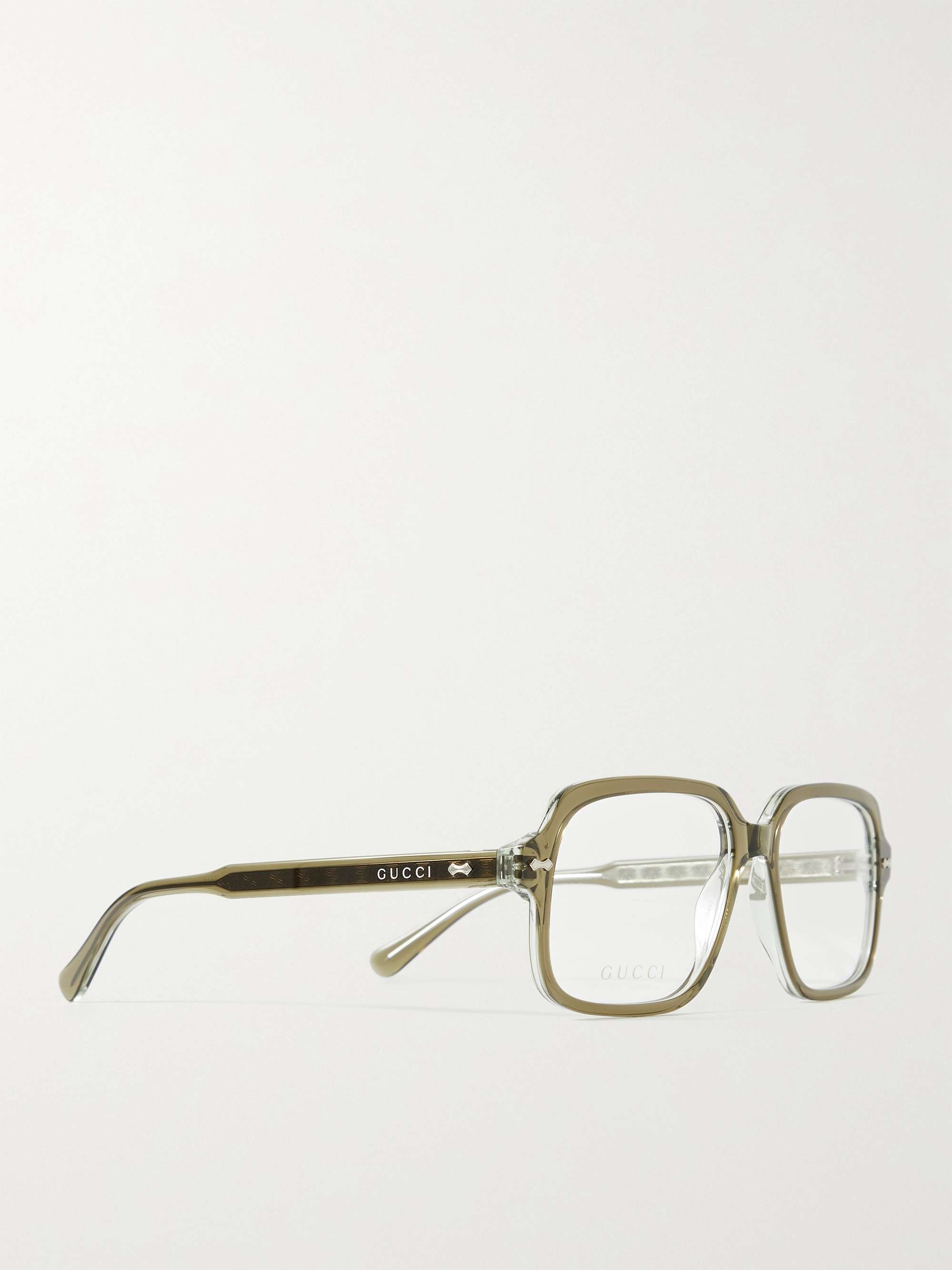 GUCCI EYEWEAR Square-Frame Acetate Optical Glasses