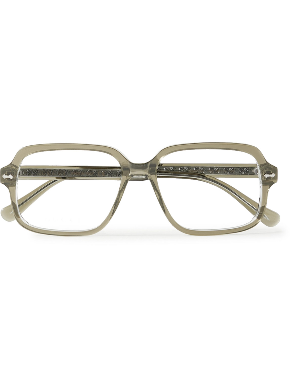 Gucci Square-frame Acetate Optical Glasses In Green