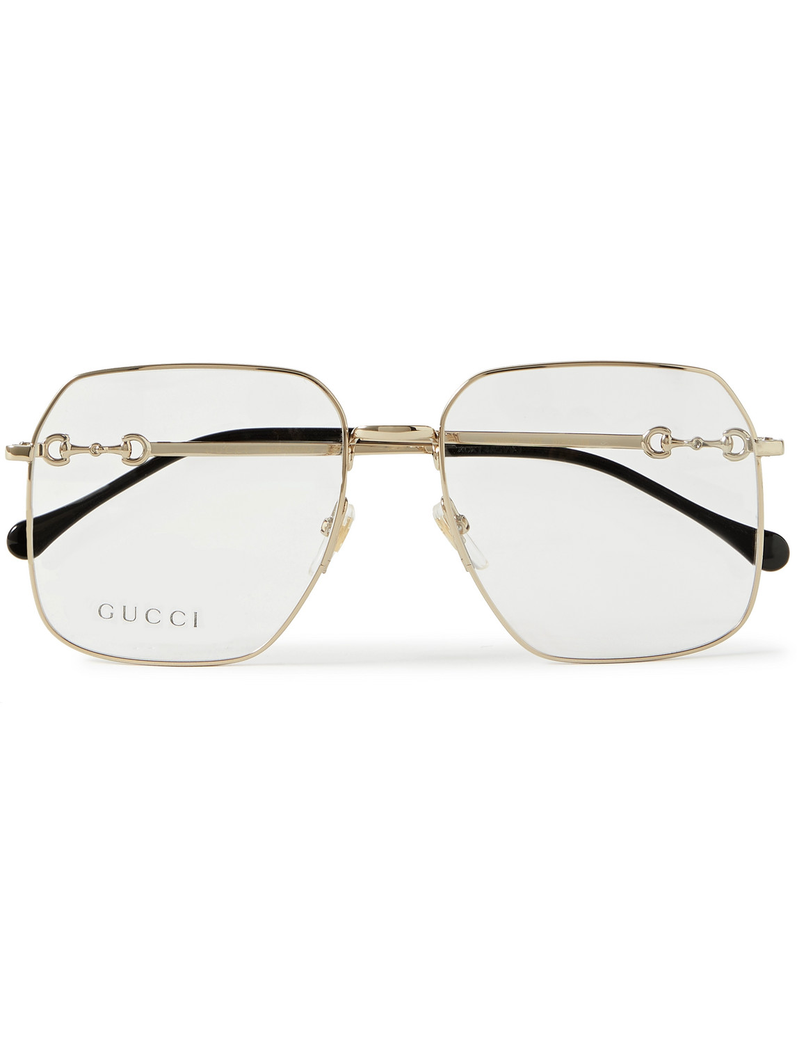 Gucci Square-frame Gold-tone Optical Glasses