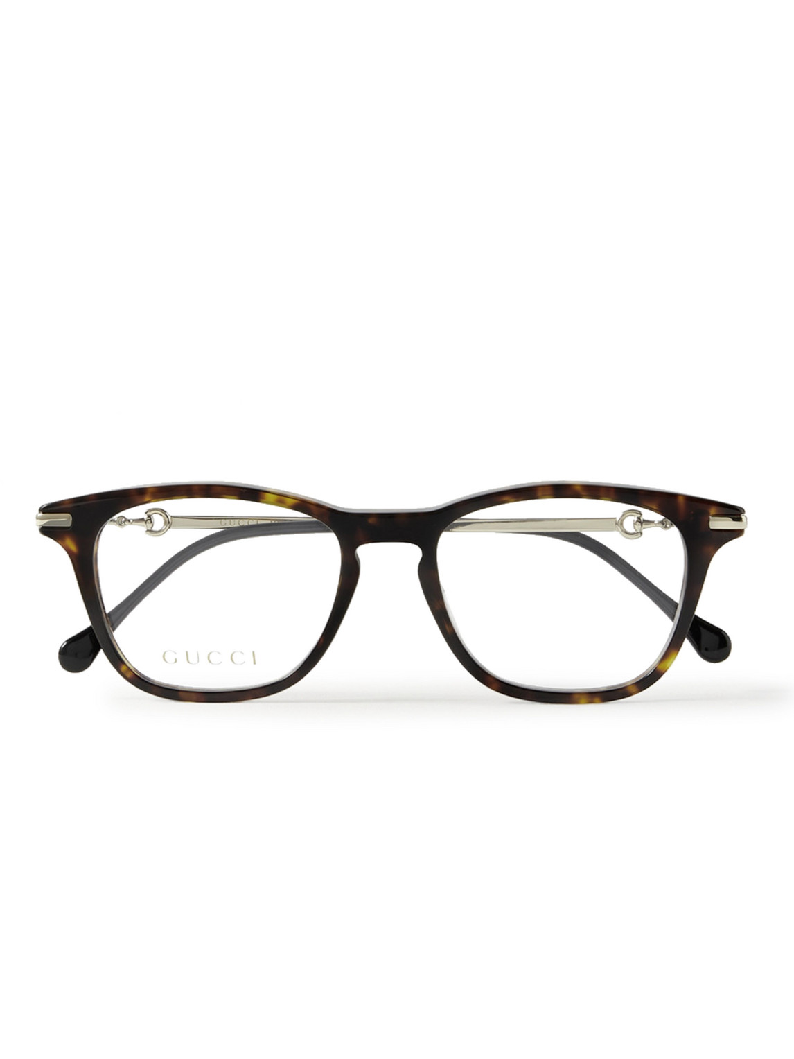 Gucci Square-frame Tortoiseshell Acetate And Gold-tone Optical Glasses