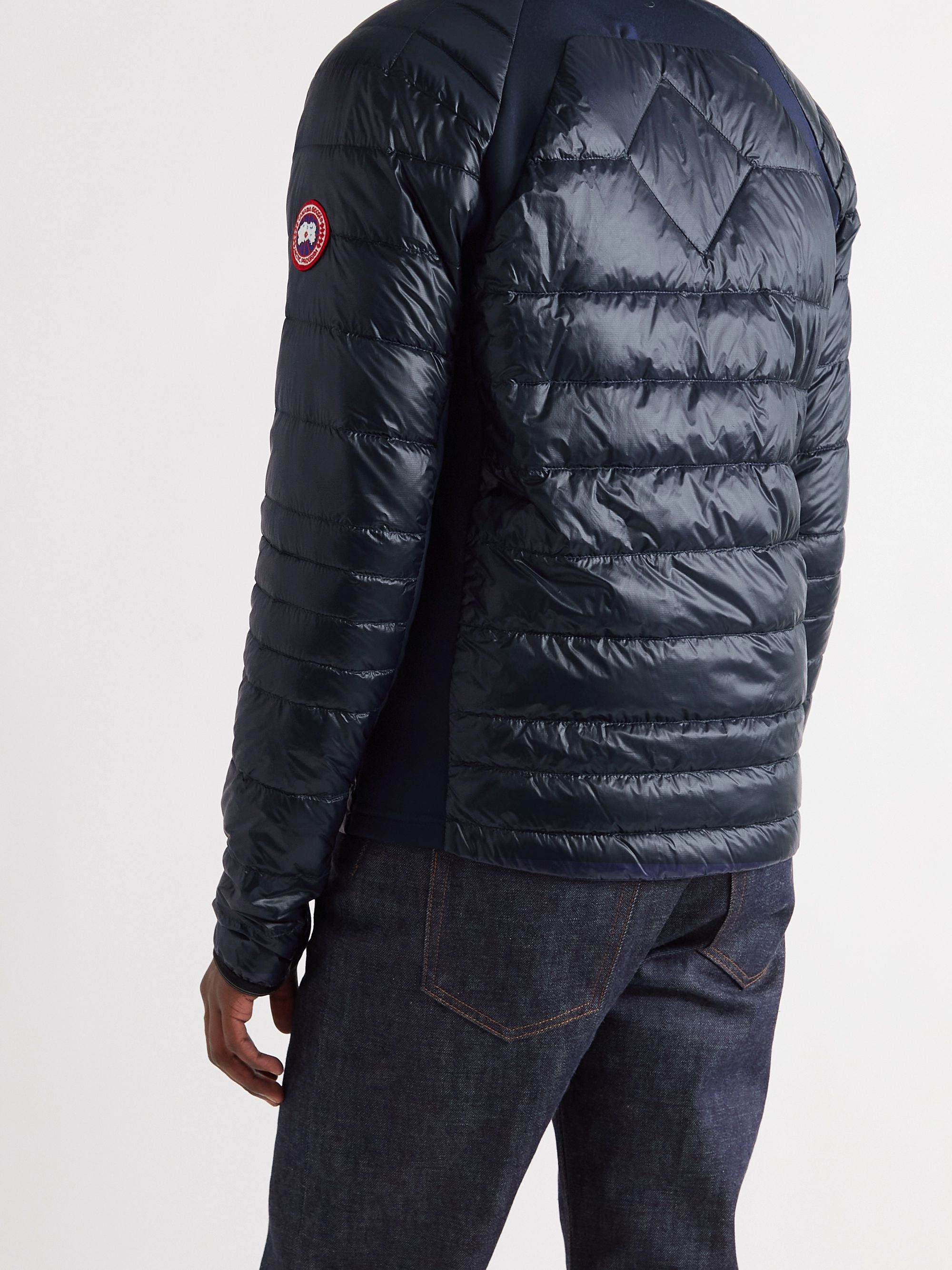 Navy HyBridge Lite Slim-Fit Quilted Nylon-Ripstop Down Jacket | CANADA ...