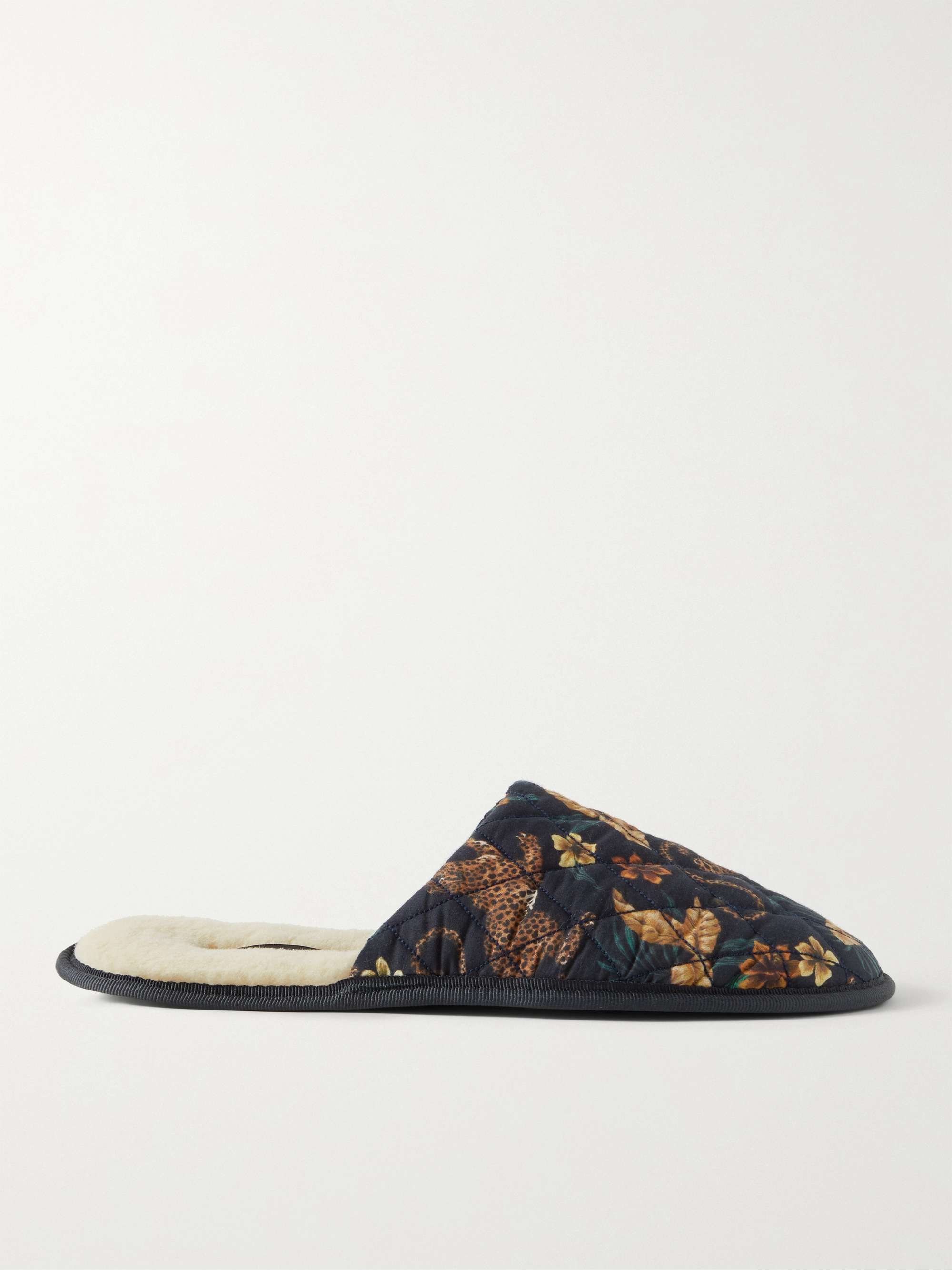 mrporter.com | Printed Quilted Cotton Slippers