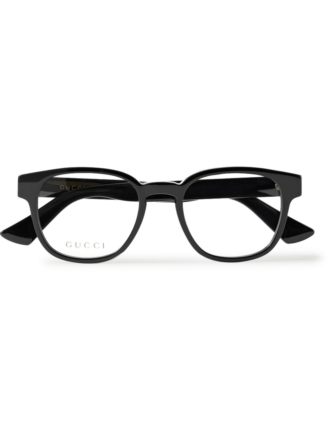 Gucci Round-frame Acetate Optical Glasses In Black