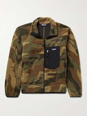 PATAGONIA Classic Retro-X Shell-Trimmed Camouflage-Print Fleece Jacket