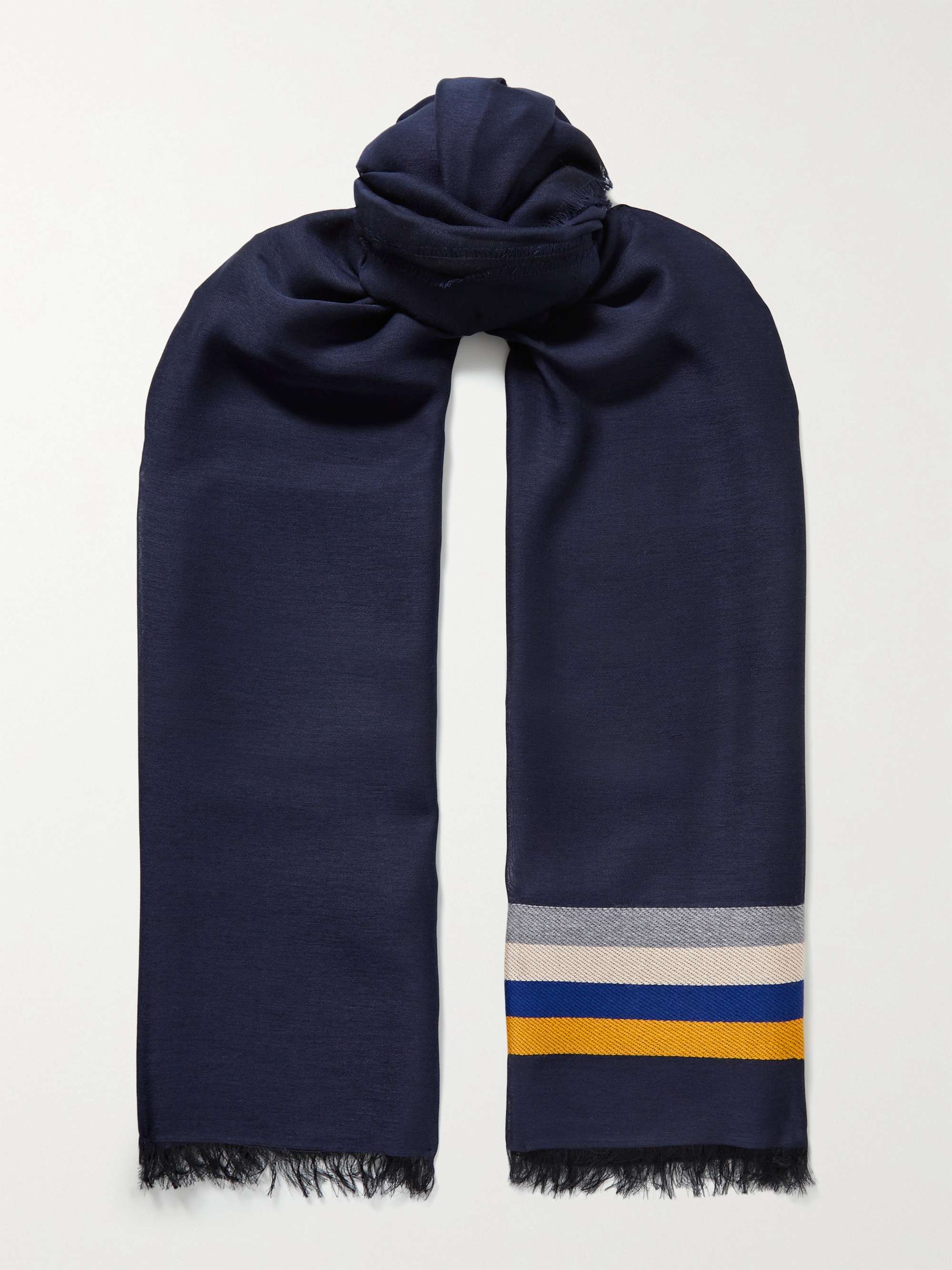 PAUL SMITH Striped Voile Scarf