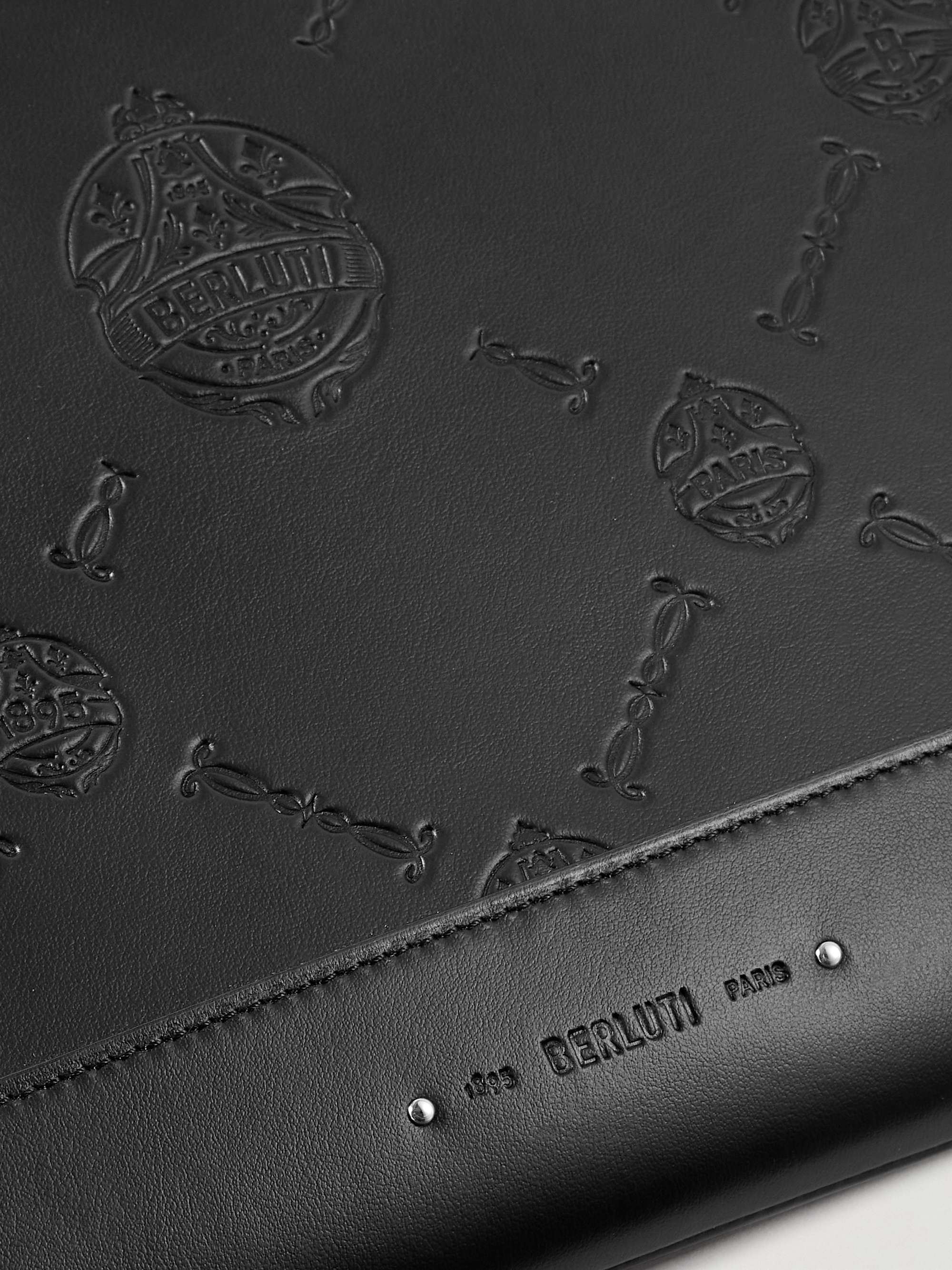 BERLUTI Logo-Embossed Leather Pouch