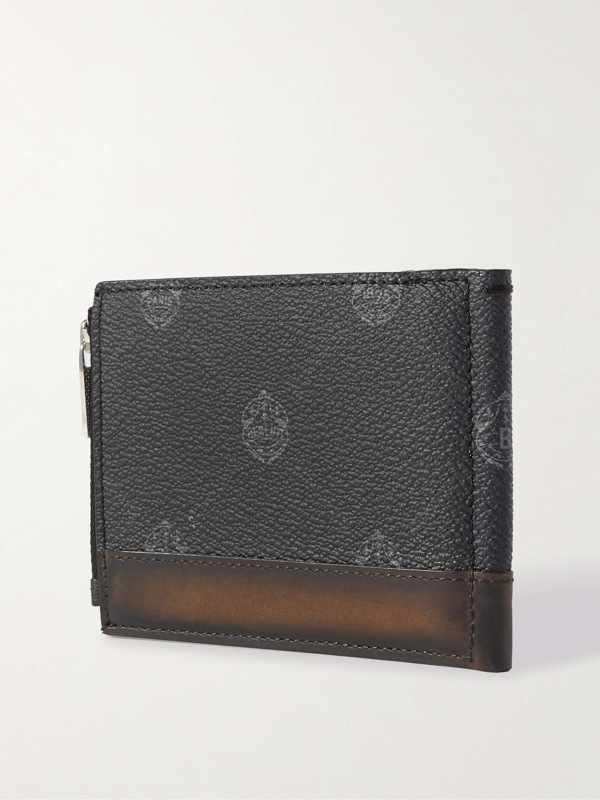 BERLUTI Clip Signature Canvas and Leather Billfold Wallet