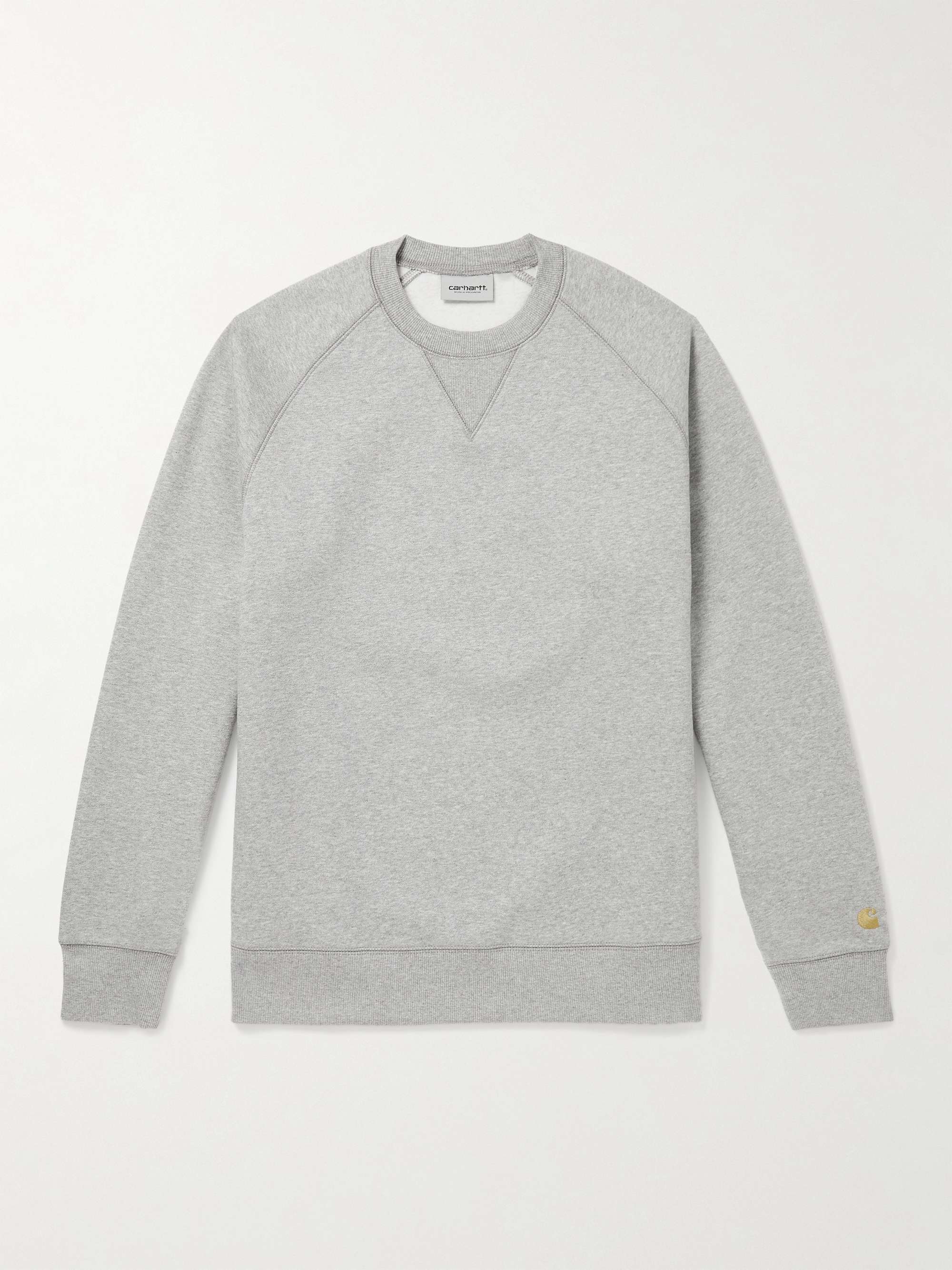 CARHARTT WIP Chase Logo-Embroidered Cotton-Blend Jersey Sweatshirt