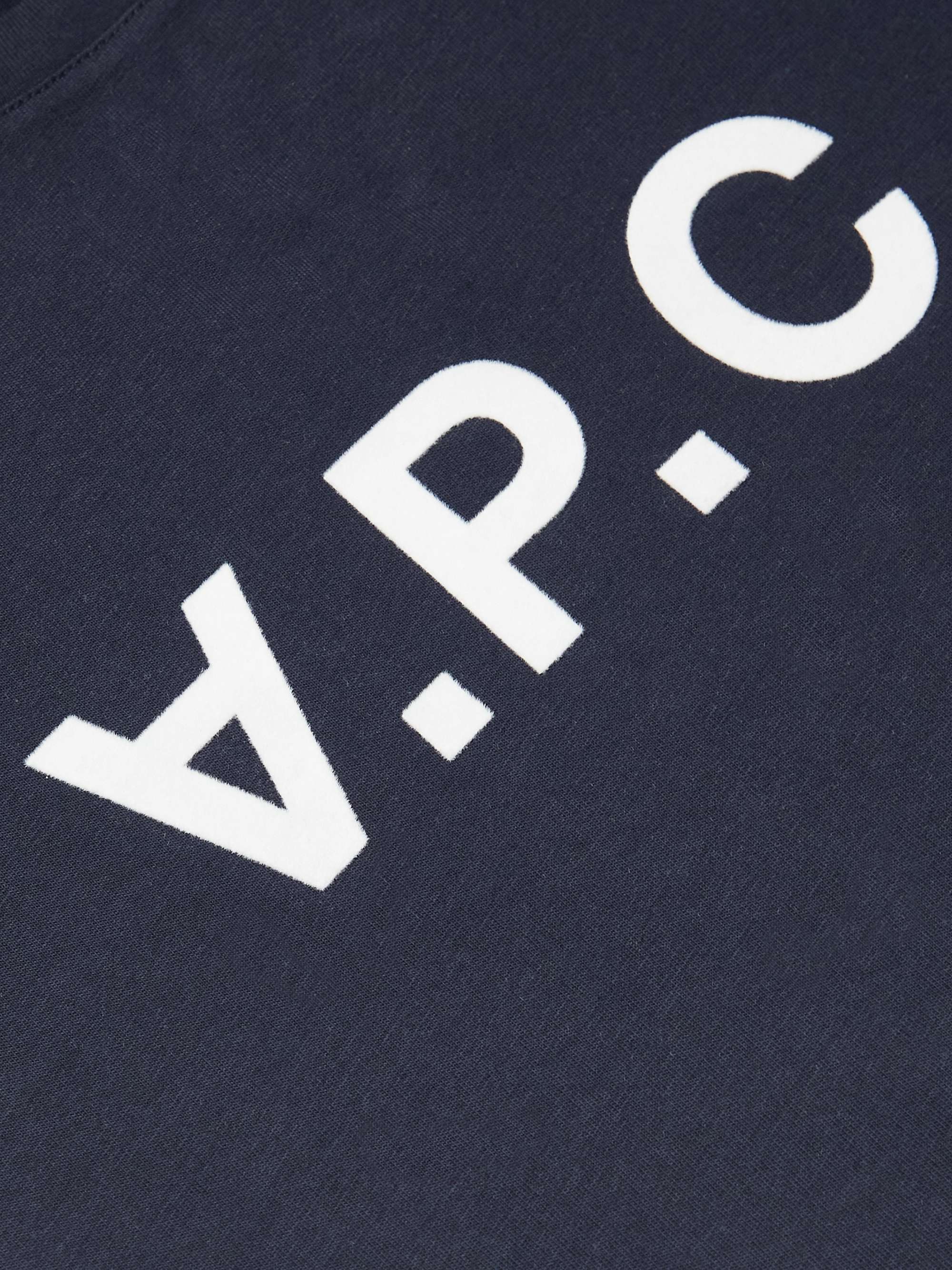 A.P.C. Logo-Flocked Cotton-Jersey T-Shirt