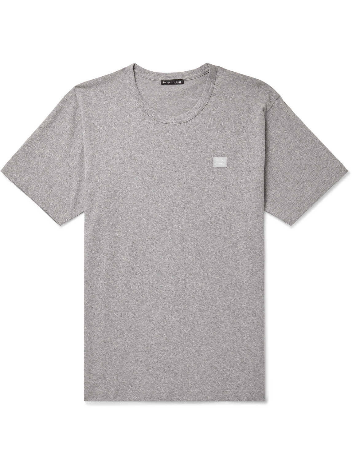 Acne Studios Nash Logo-Appliquéd Mélange Cotton-Jersey T-Shirt