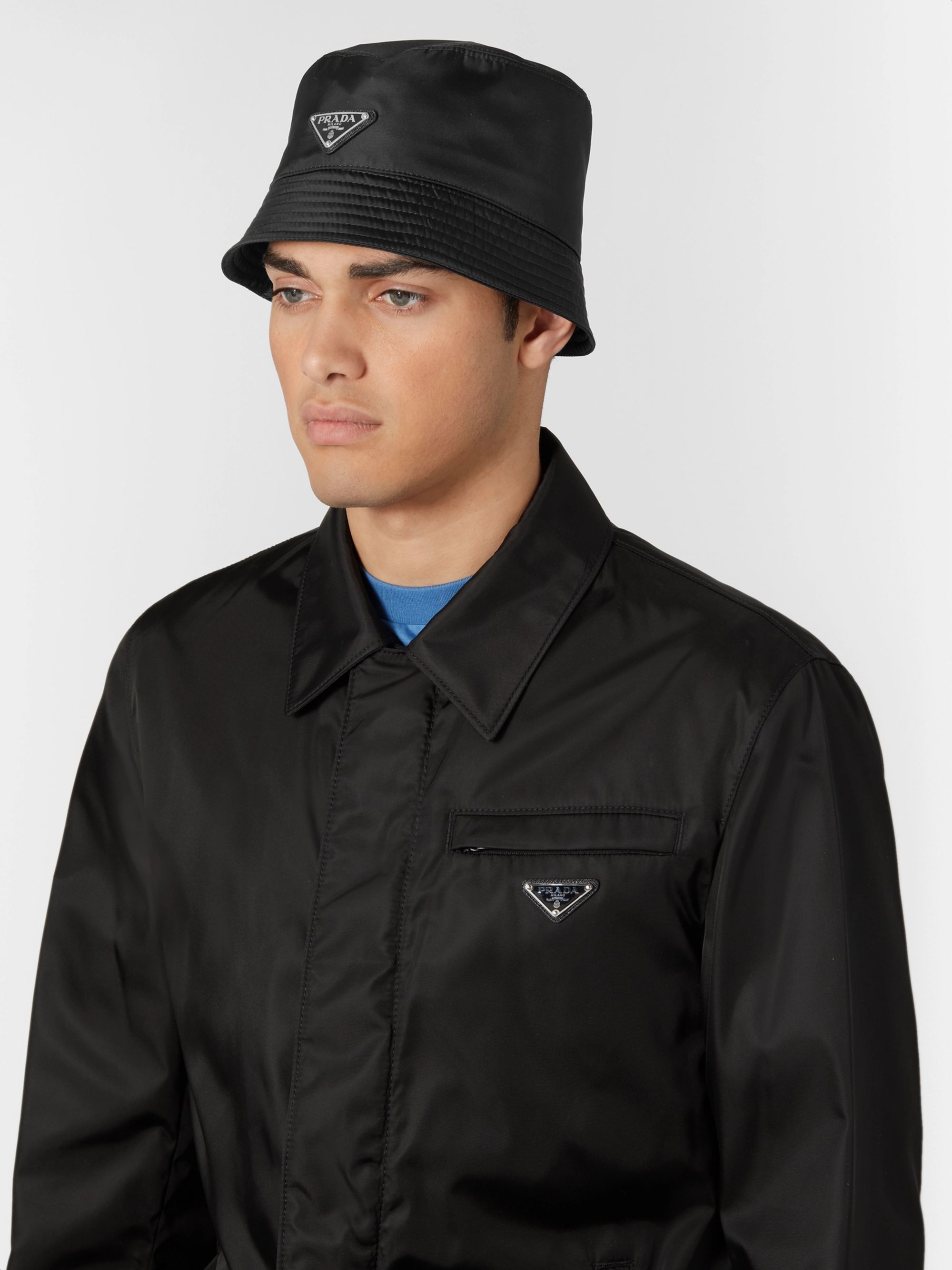 Black Logo-Appliquéd Nylon Bucket Hat | PRADA | MR PORTER