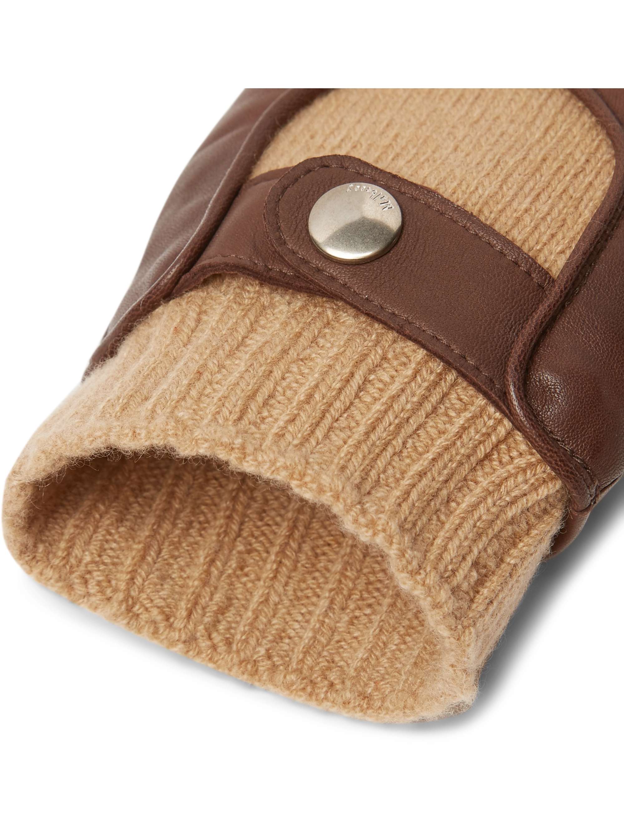 MULBERRY Cashmere and Leather Gloves