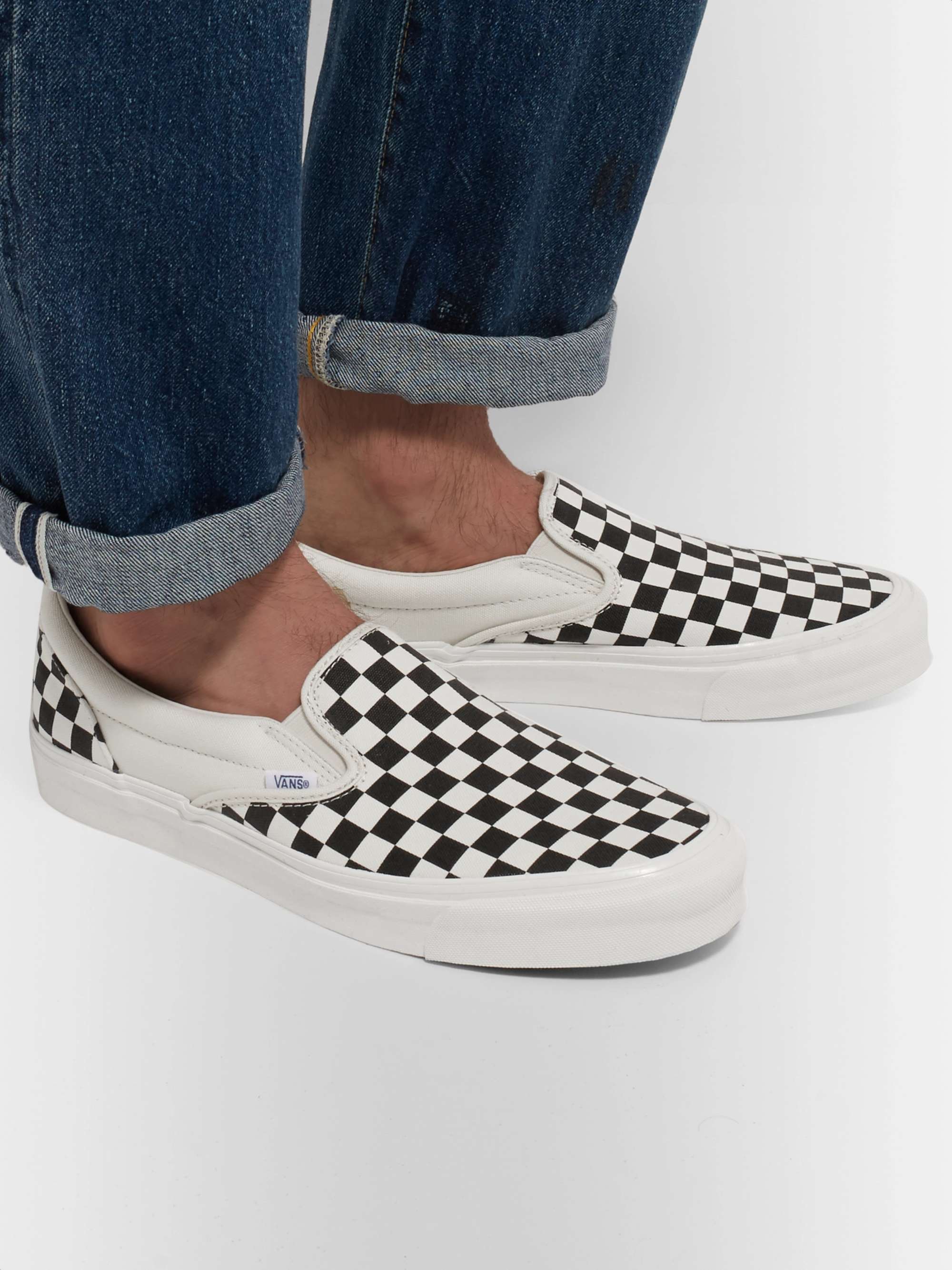 VANS OG Classic LX Checkerboard Canvas Slip-On Sneakers