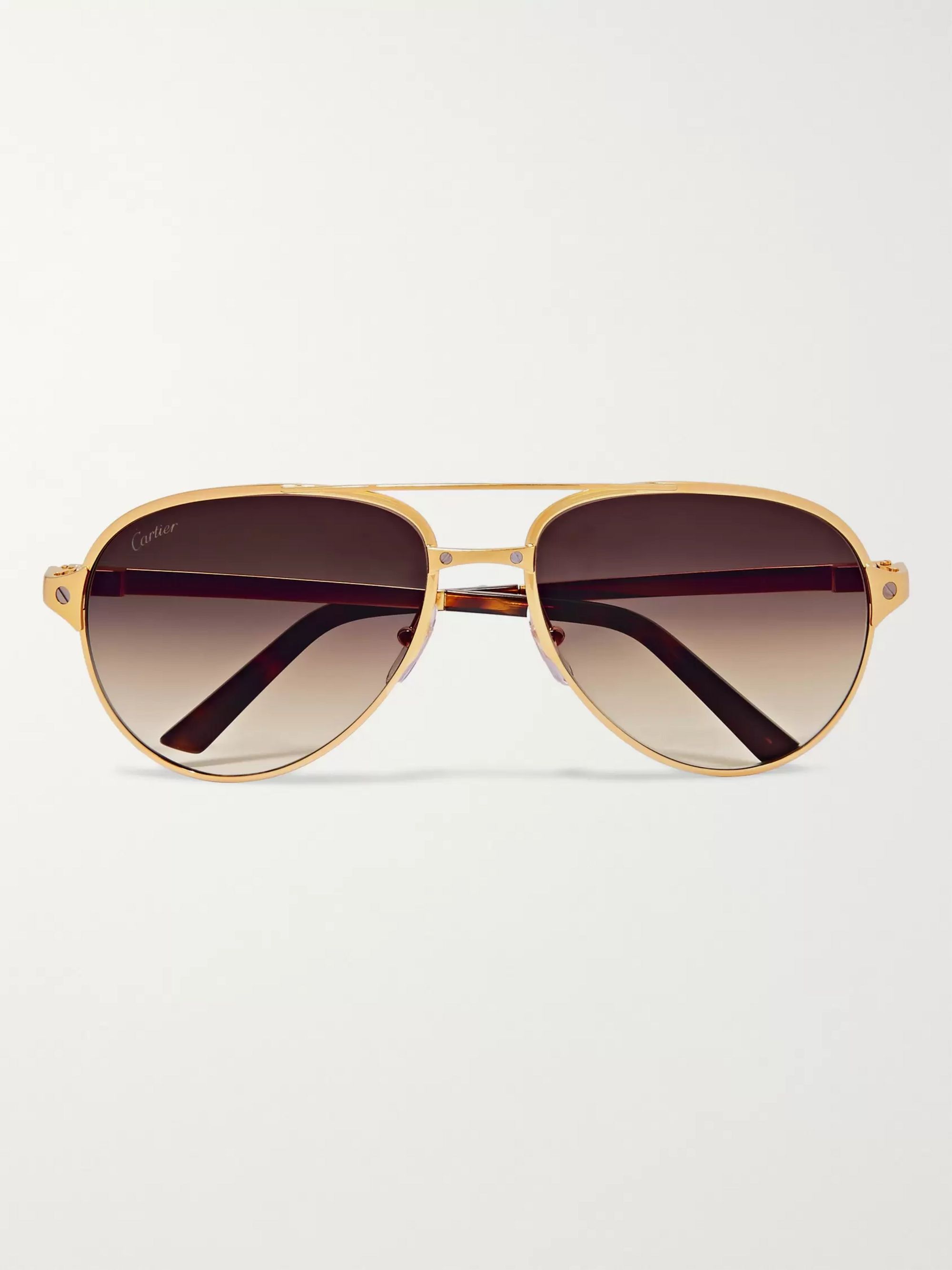 cartier leather sunglasses