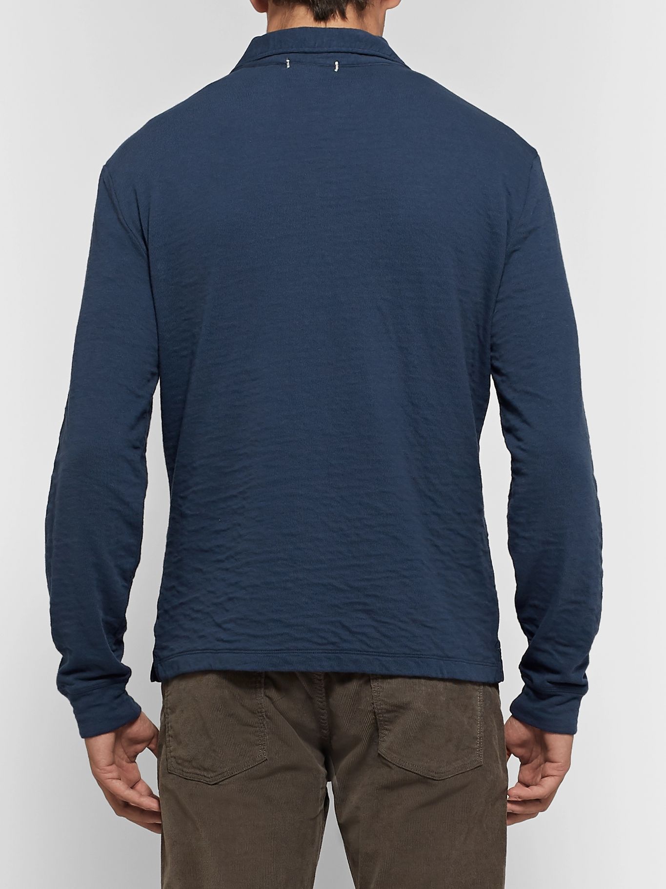 Navy Double-Faced Cotton Polo Shirt | ALEX MILL | MR PORTER