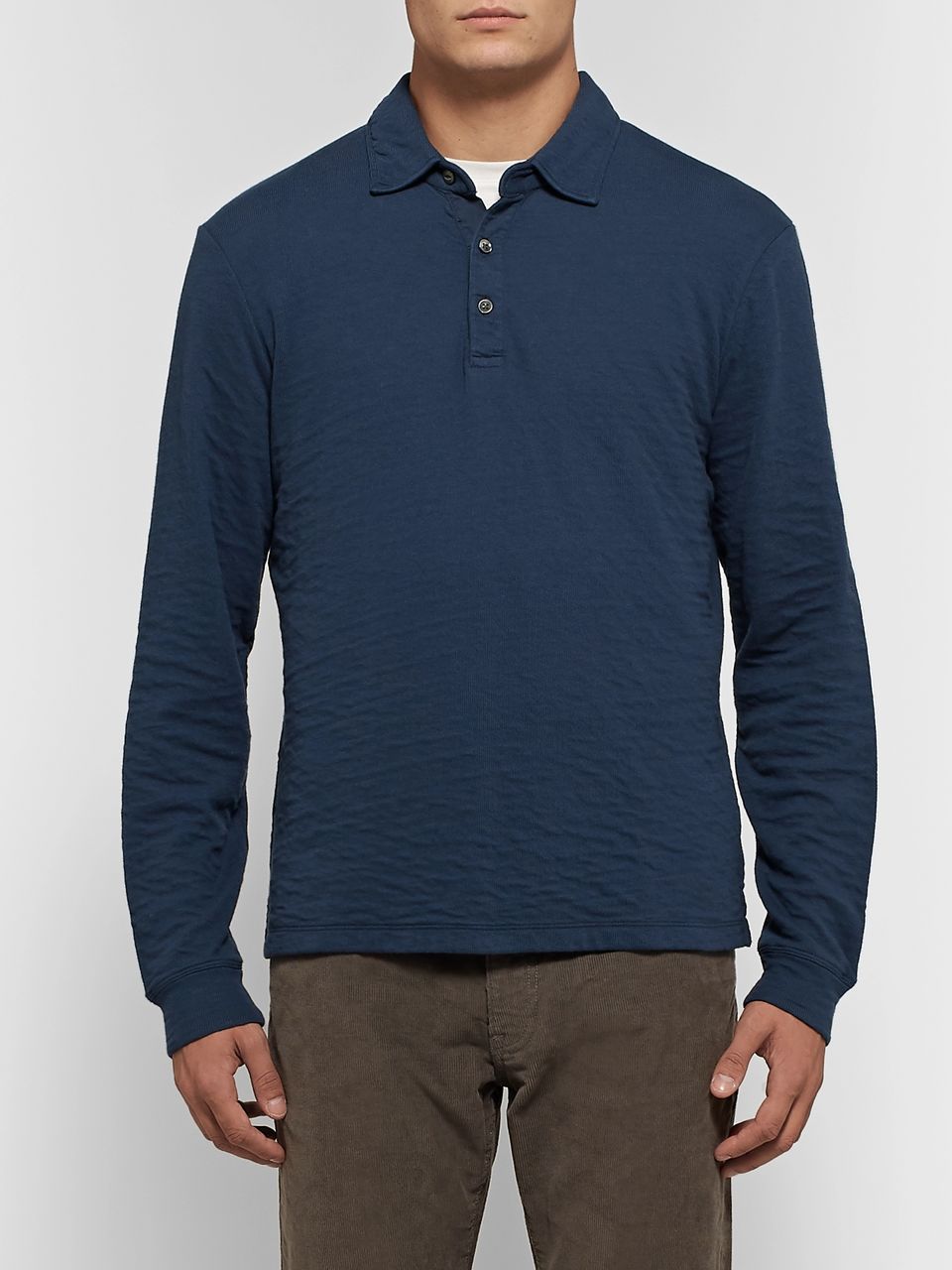 Navy Double-Faced Cotton Polo Shirt | ALEX MILL | MR PORTER