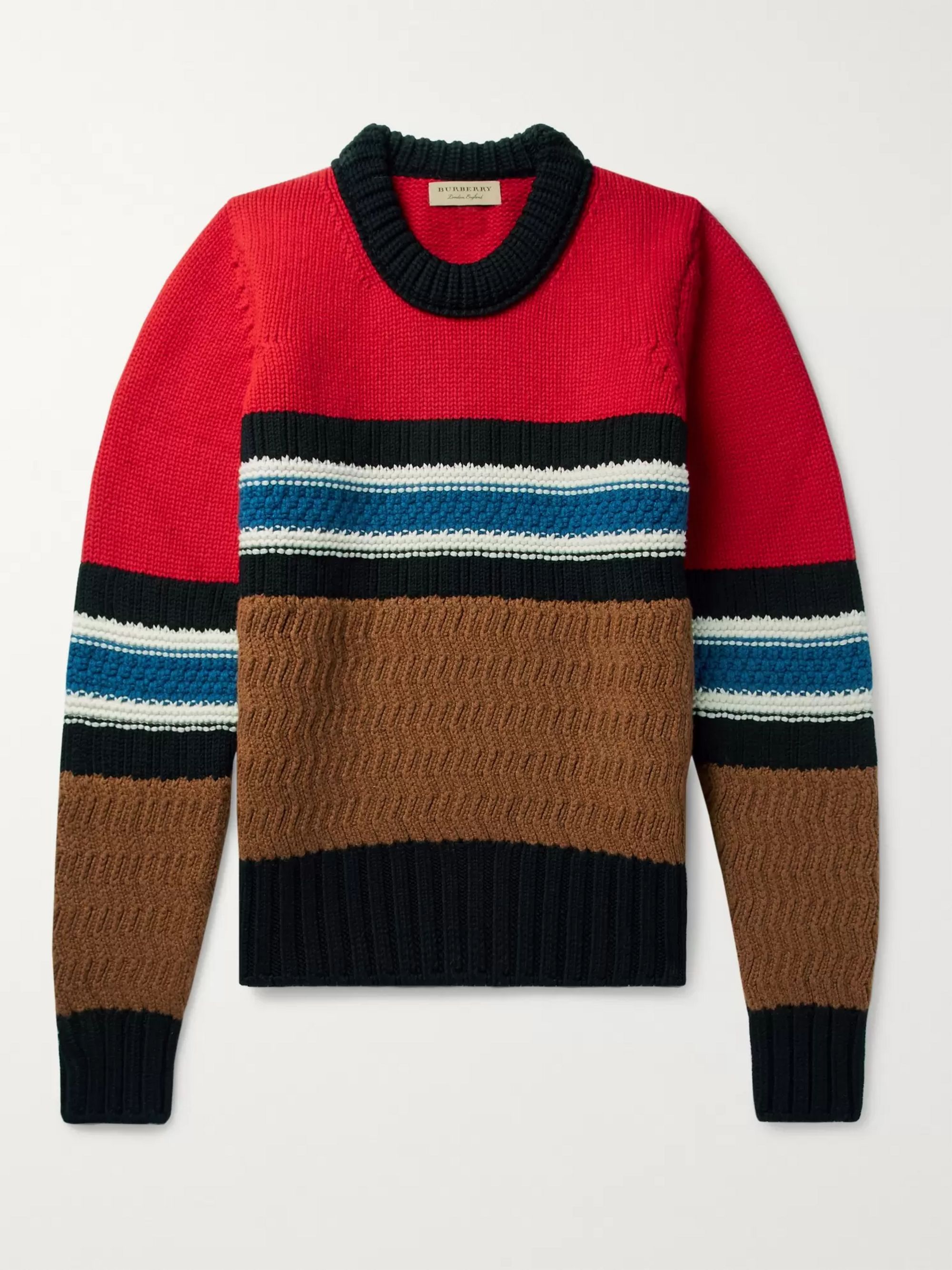 Striped Wool and Cashmere-Blend Sweater 