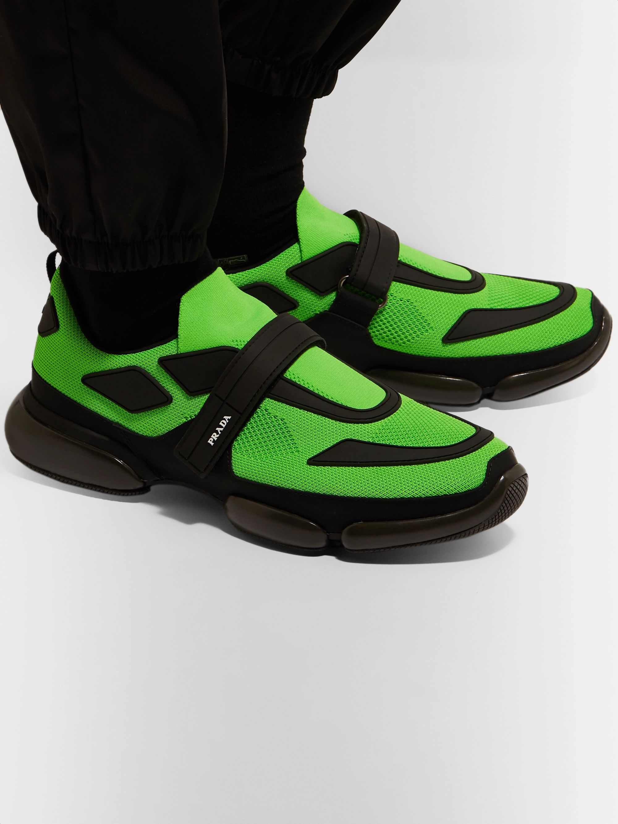 green prada shoes