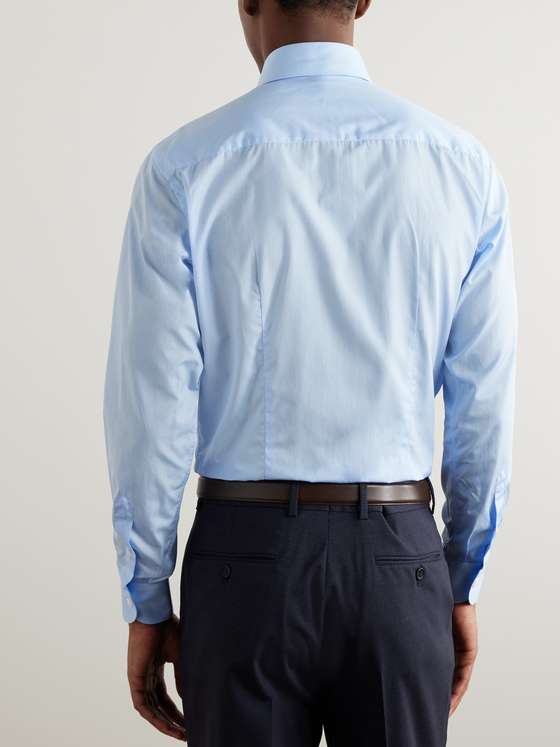 Light blue Light-Blue Cotton-Poplin Shirt | BRIONI | MR PORTER
