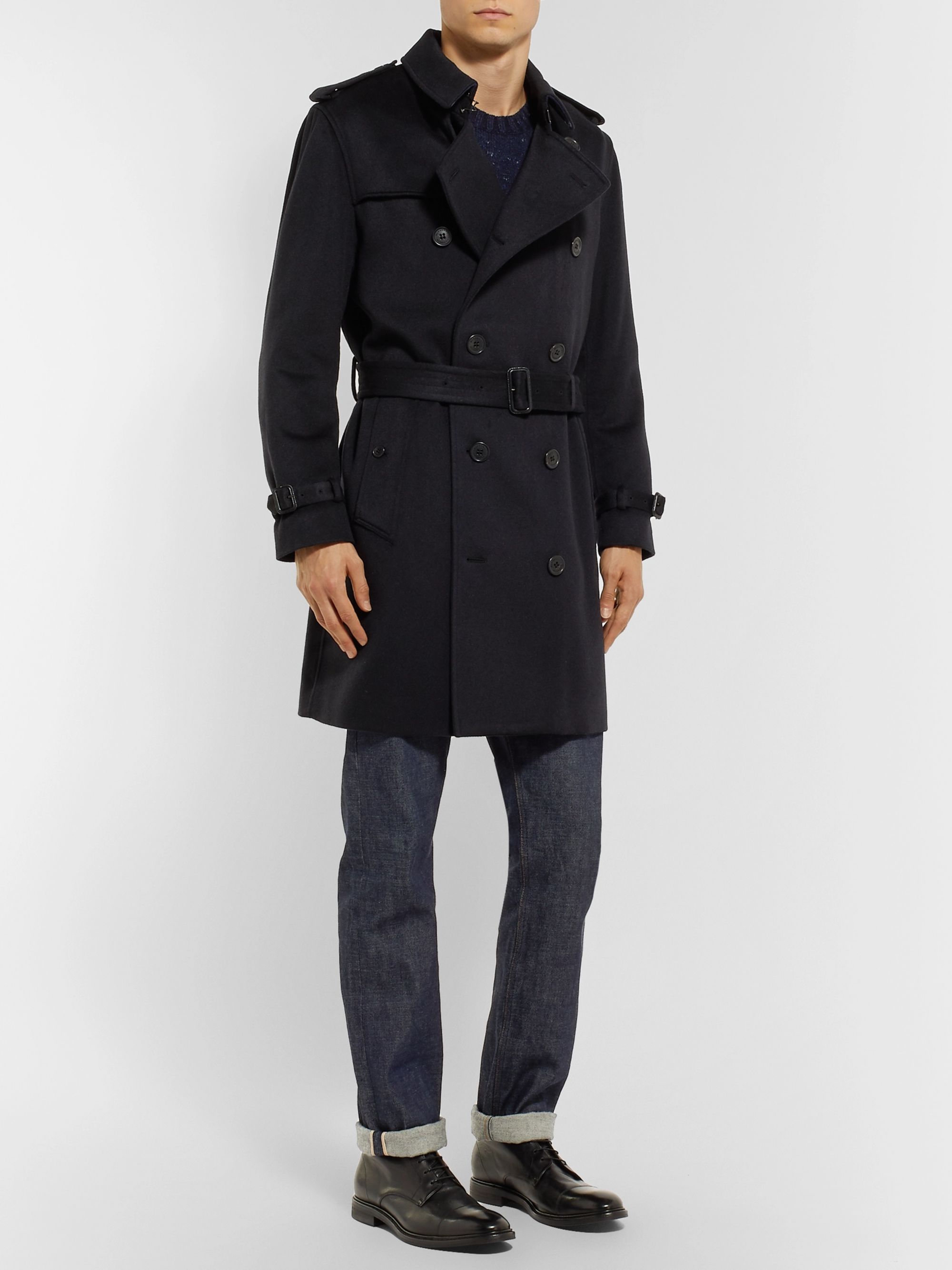 burberry kensington cashmere trench coat