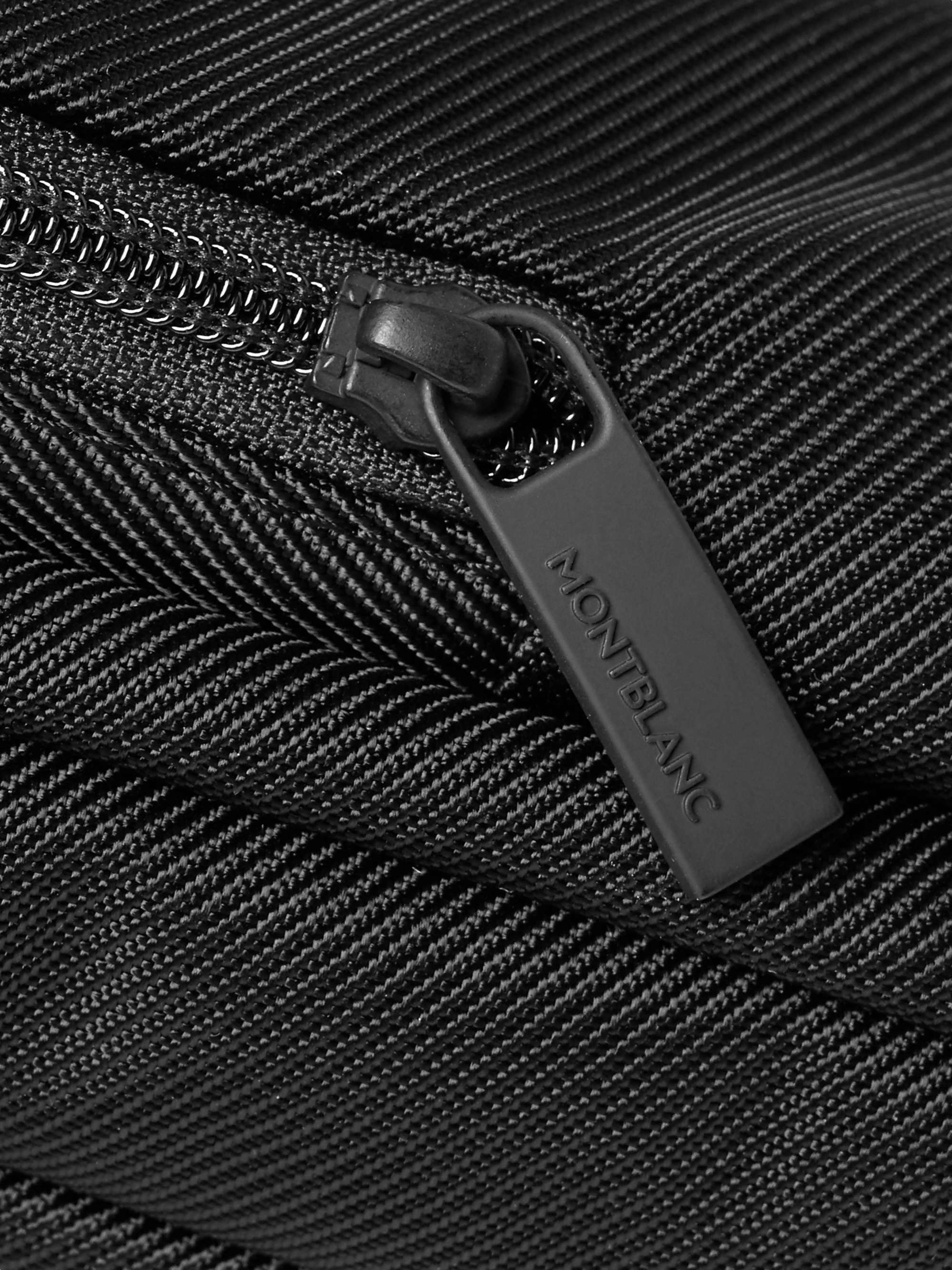 MONTBLANC Nightflight Leather-Trimmed Nylon Messenger Bag