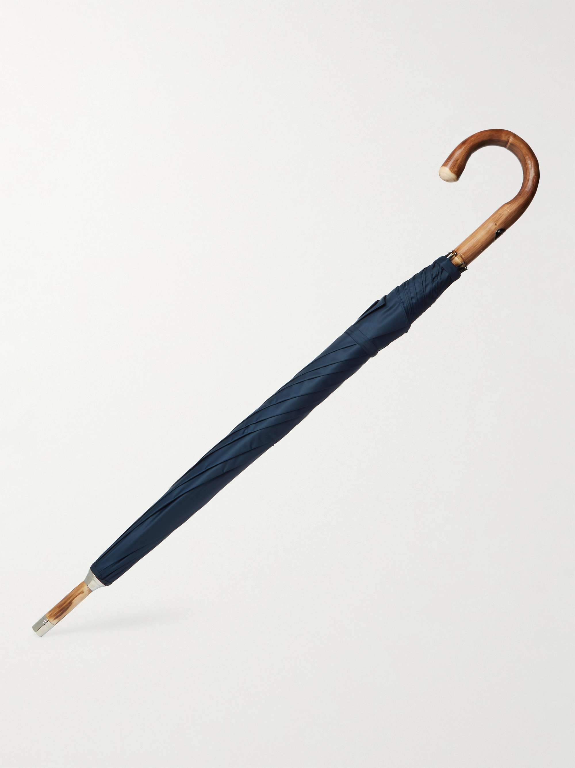 FRANCESCO MAGLIA Lord Chestnut Wood-Handle Striped Umbrella