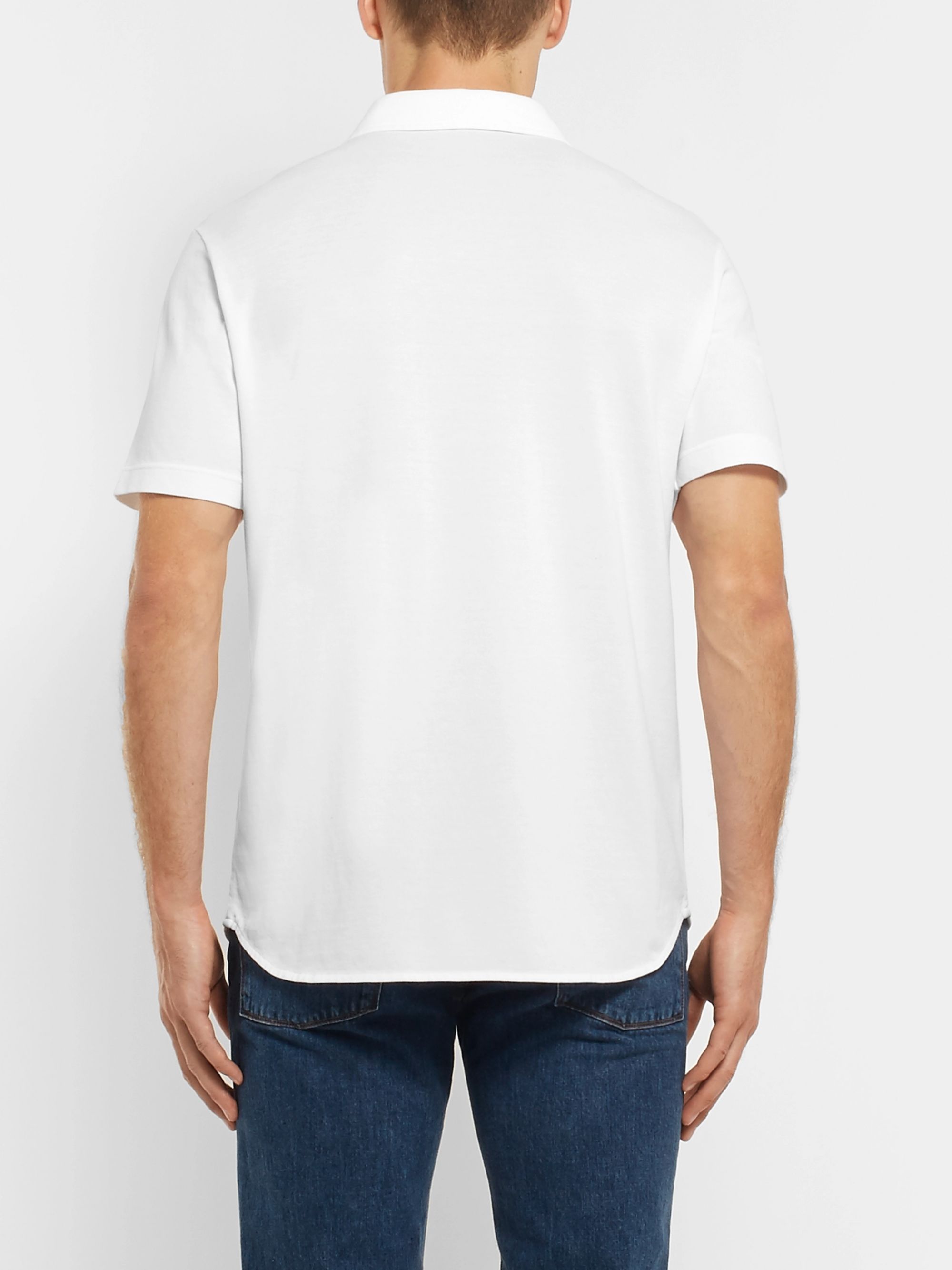White Cotton-Piqué Polo Shirt | Loro Piana | MR PORTER